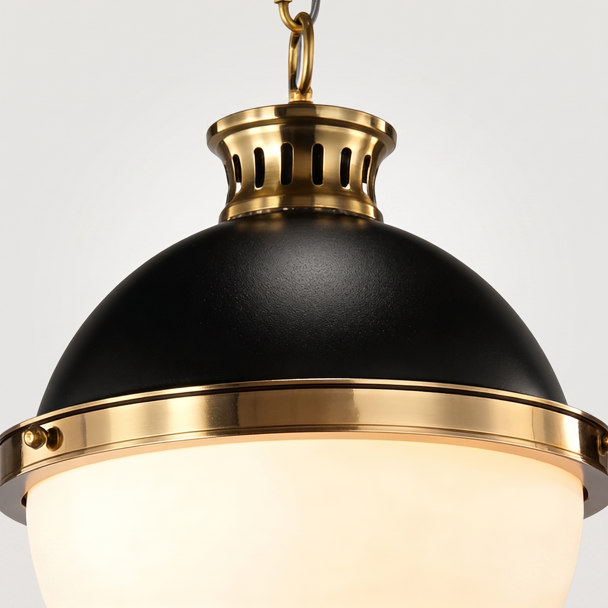 Belmoro glass sphere pendant light studio product shot