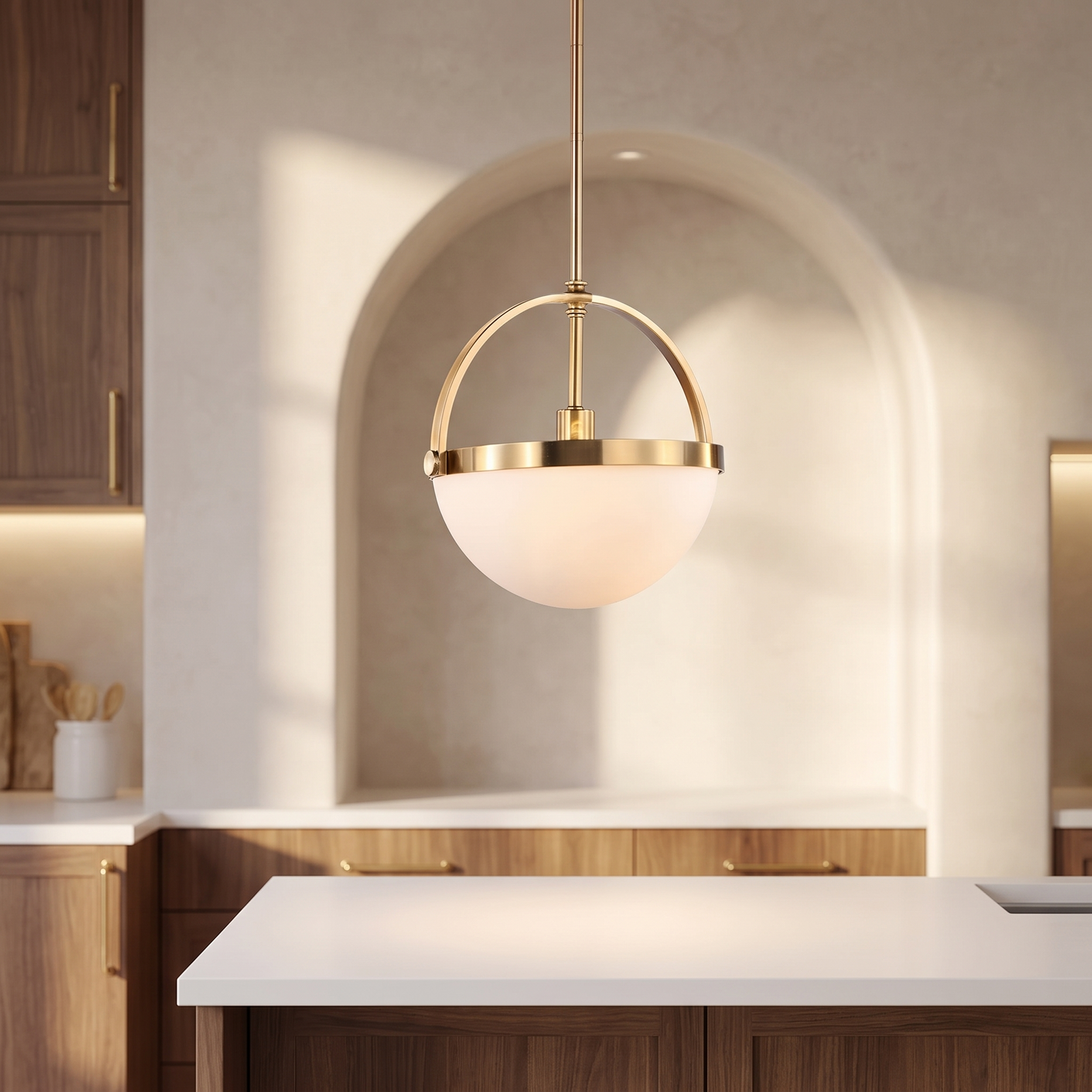 Verona pendant light in a luxury arched interior