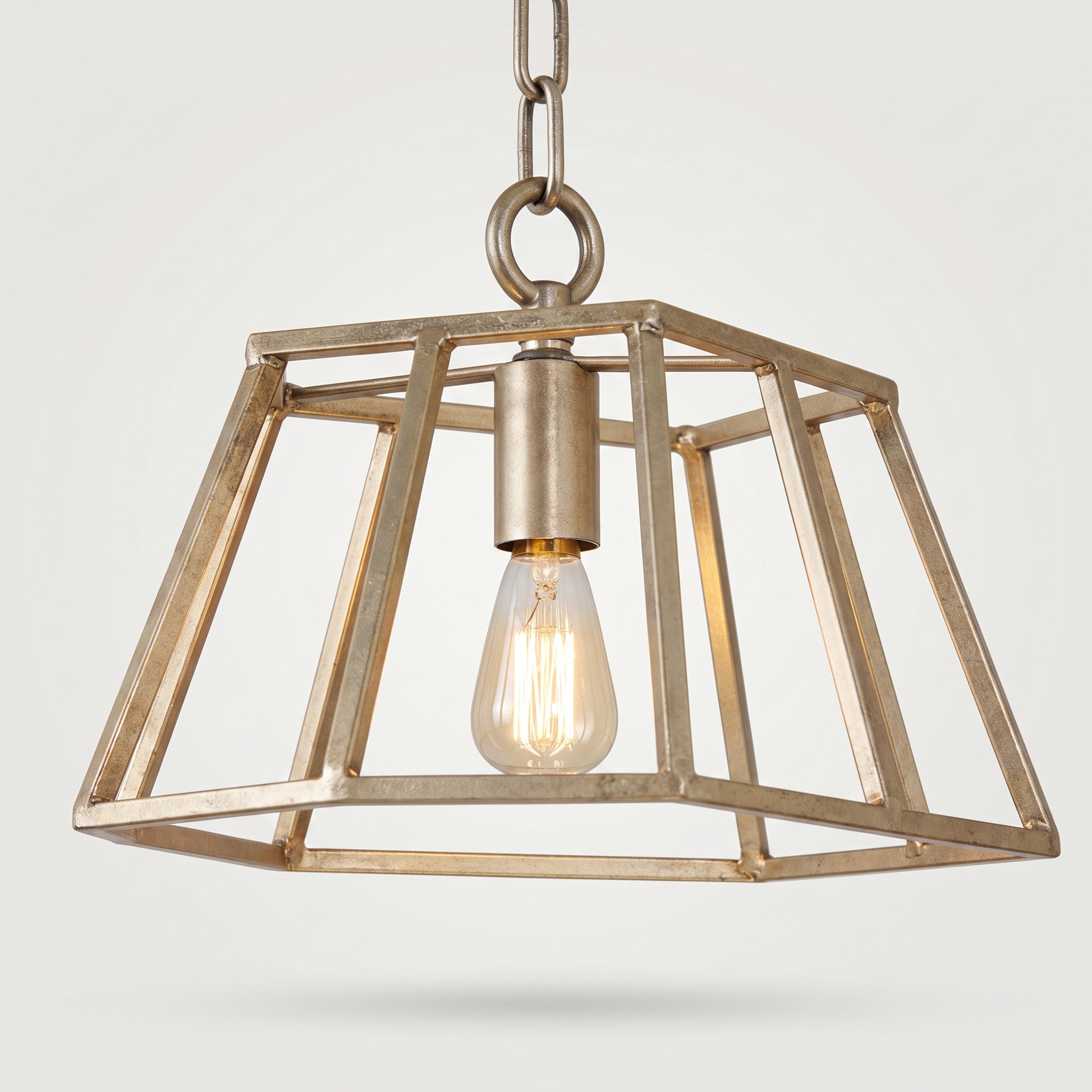 Corvale gold pendant light with chain suspension