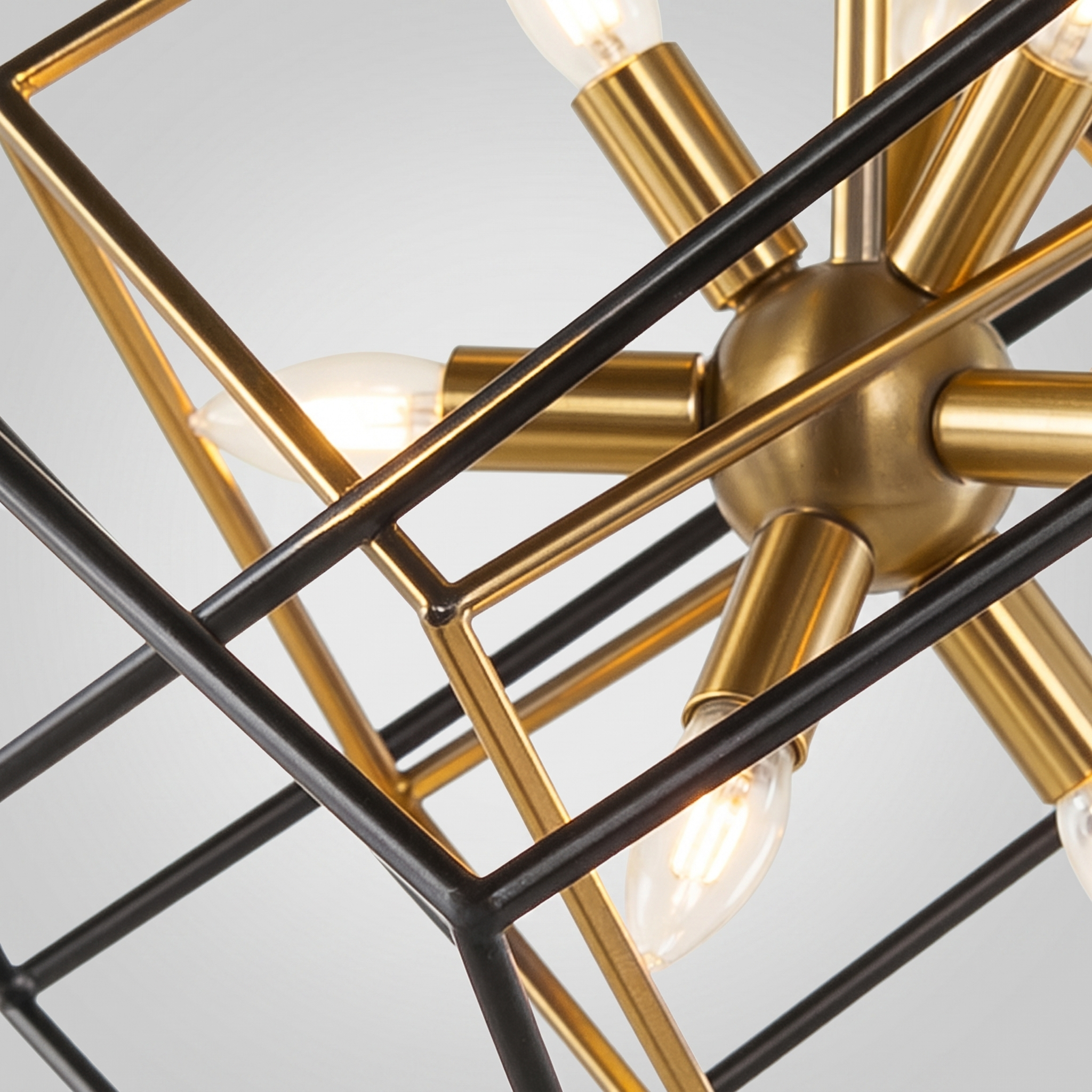 Detail of the Ferrostell geometric iron frame