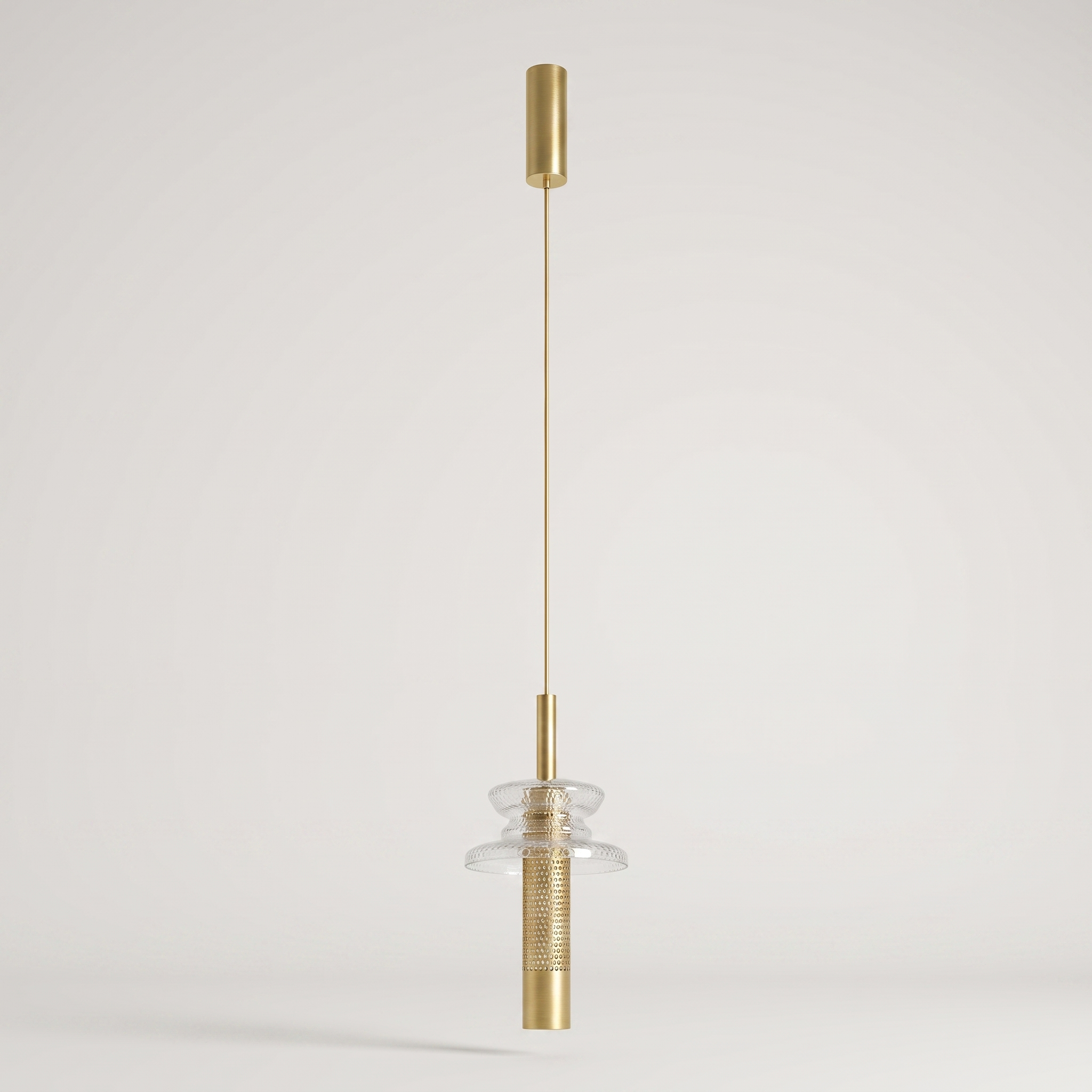 Modern Solvane gold mesh glass pendant light
