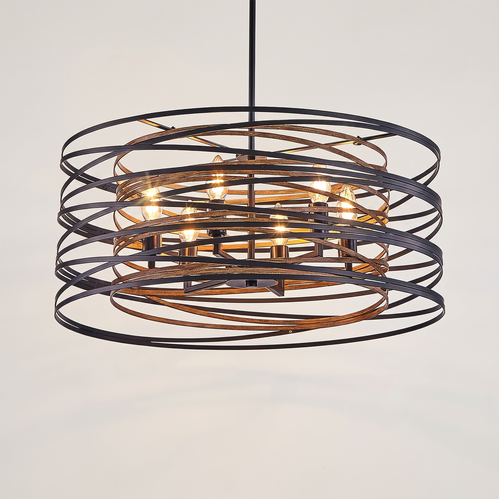 Drakemoor modern minimalist black drum ceiling lamp