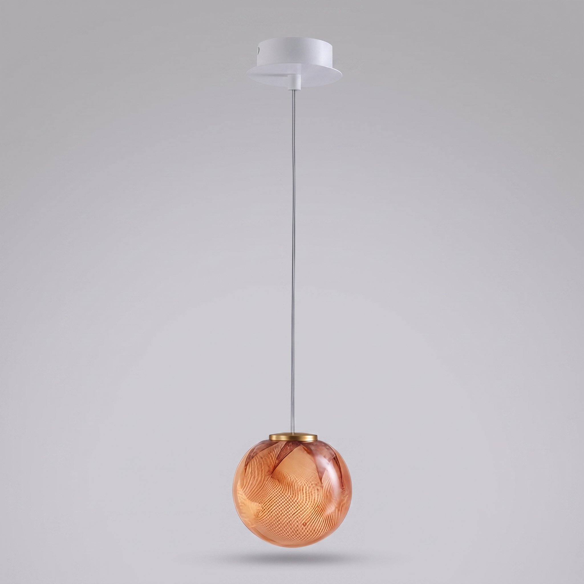 Lumetta copper-tinted glass globe light