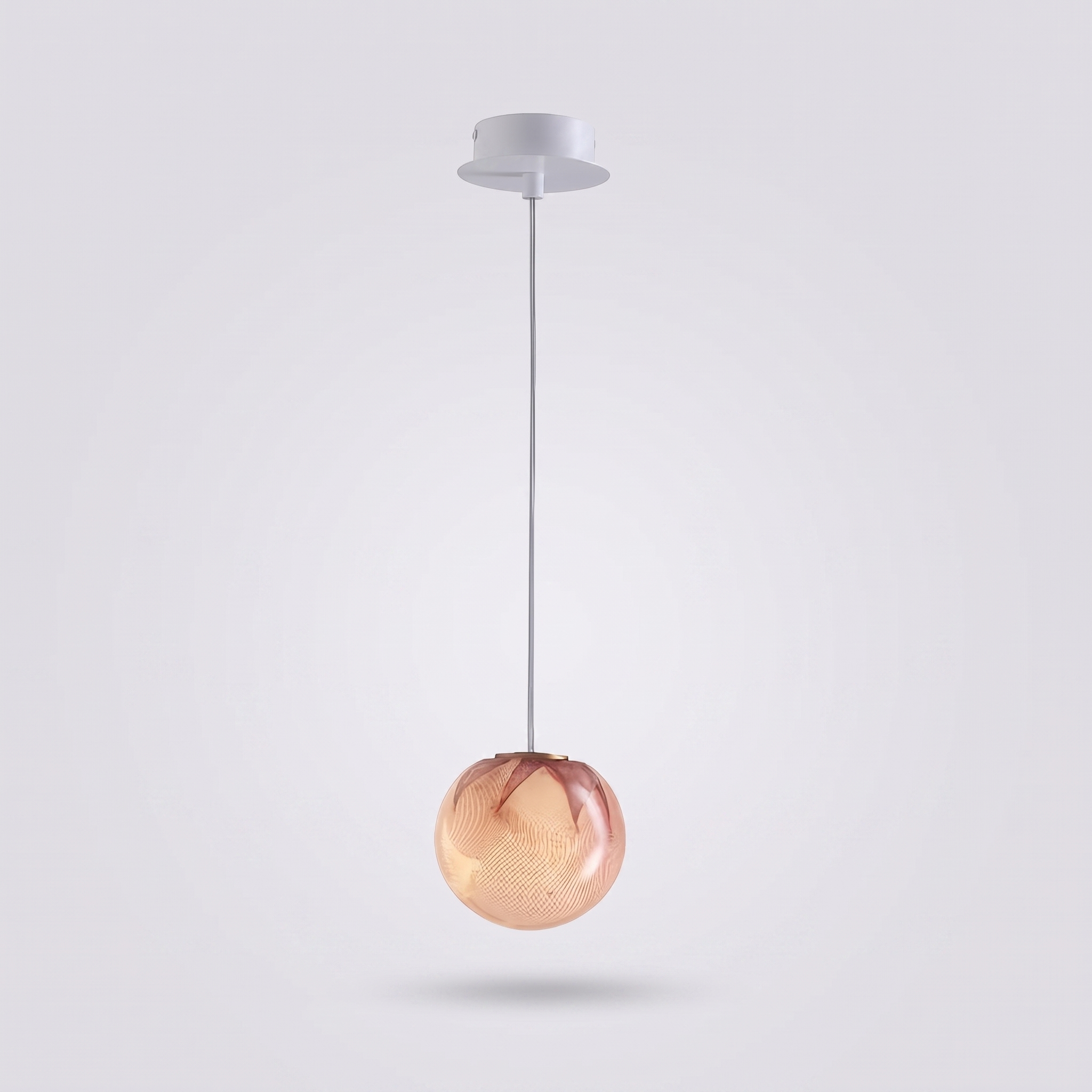 Lumetta rose-gold glass globe pendant