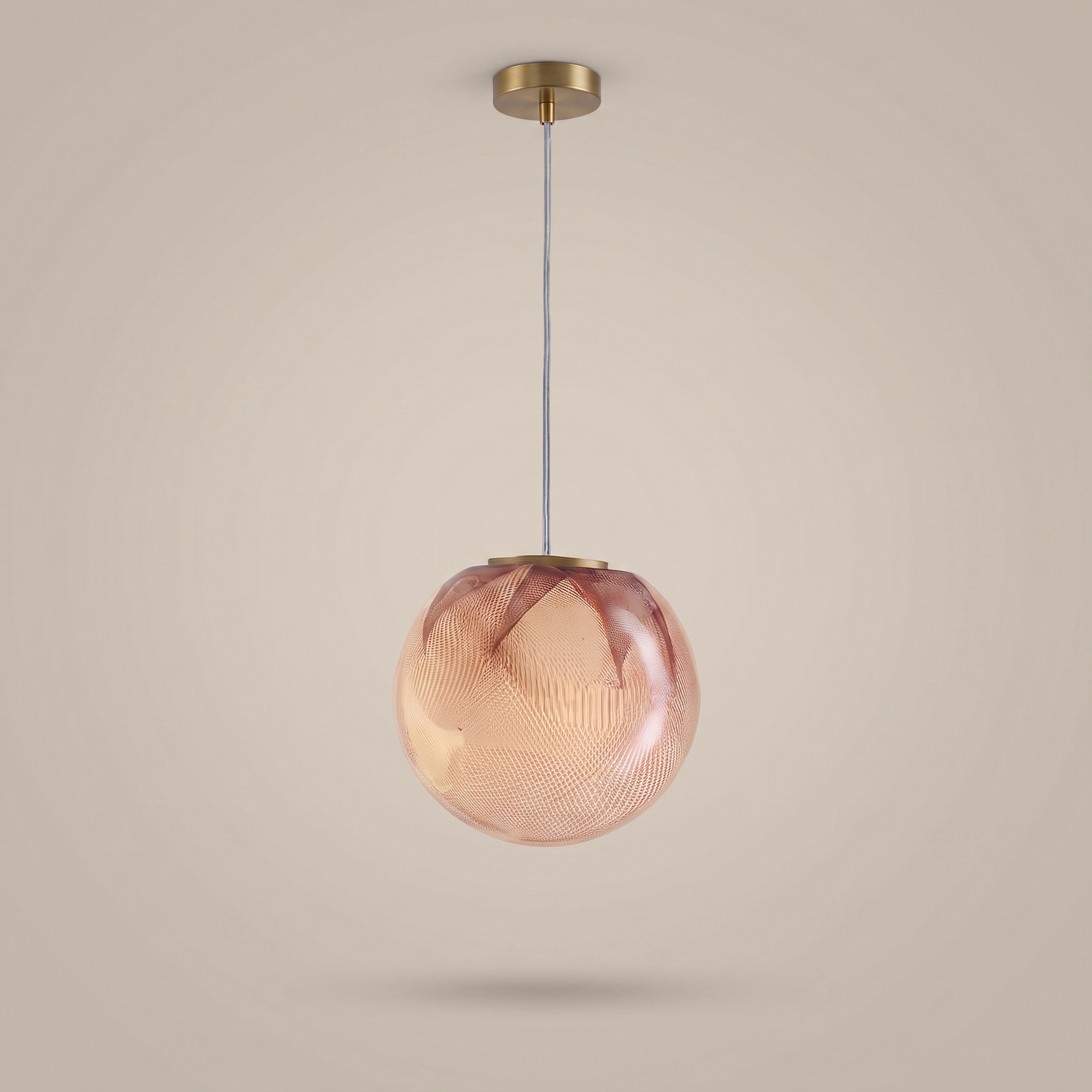 Luxury Lumetta copper glass sphere pendant