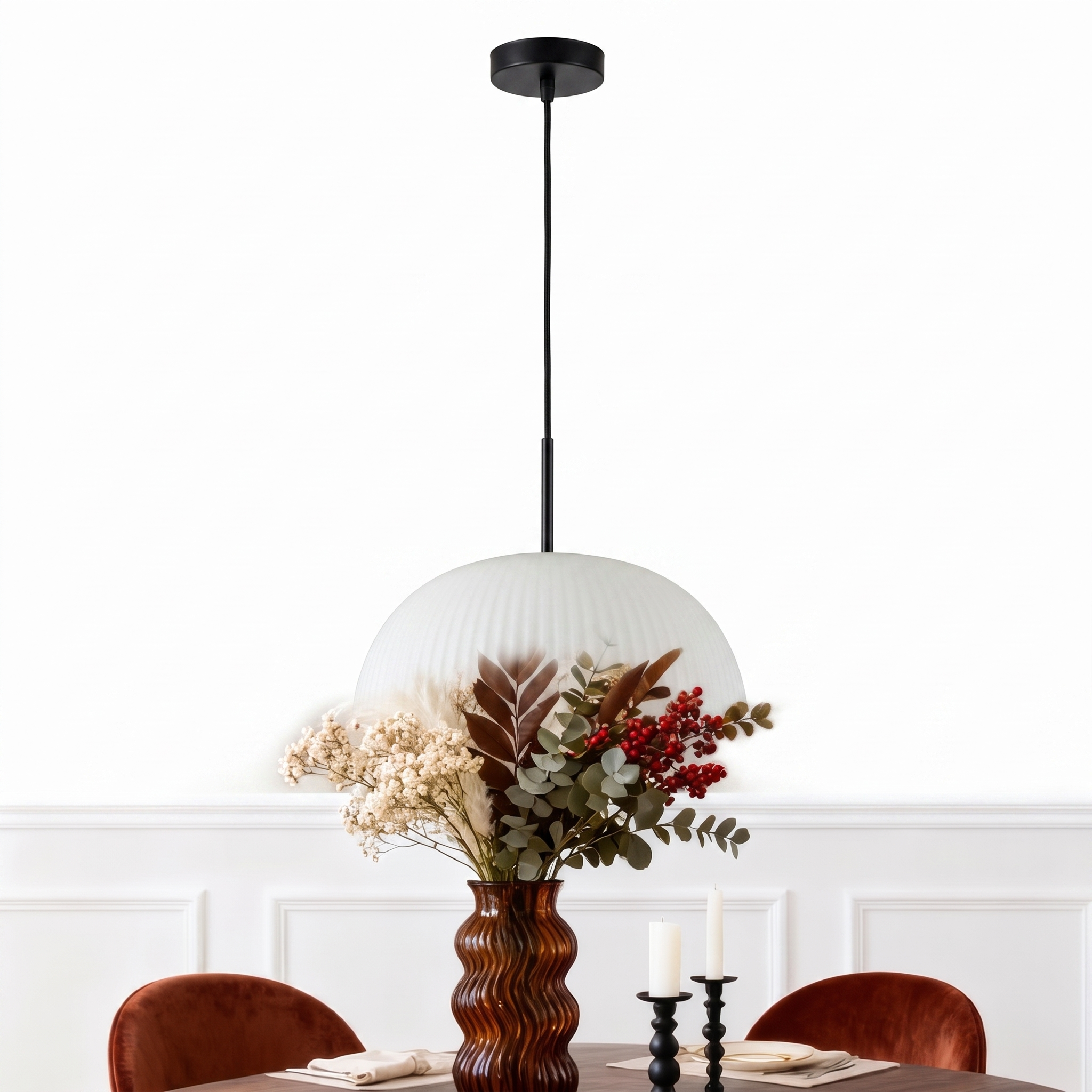 Halstead pendant light on a pure white background