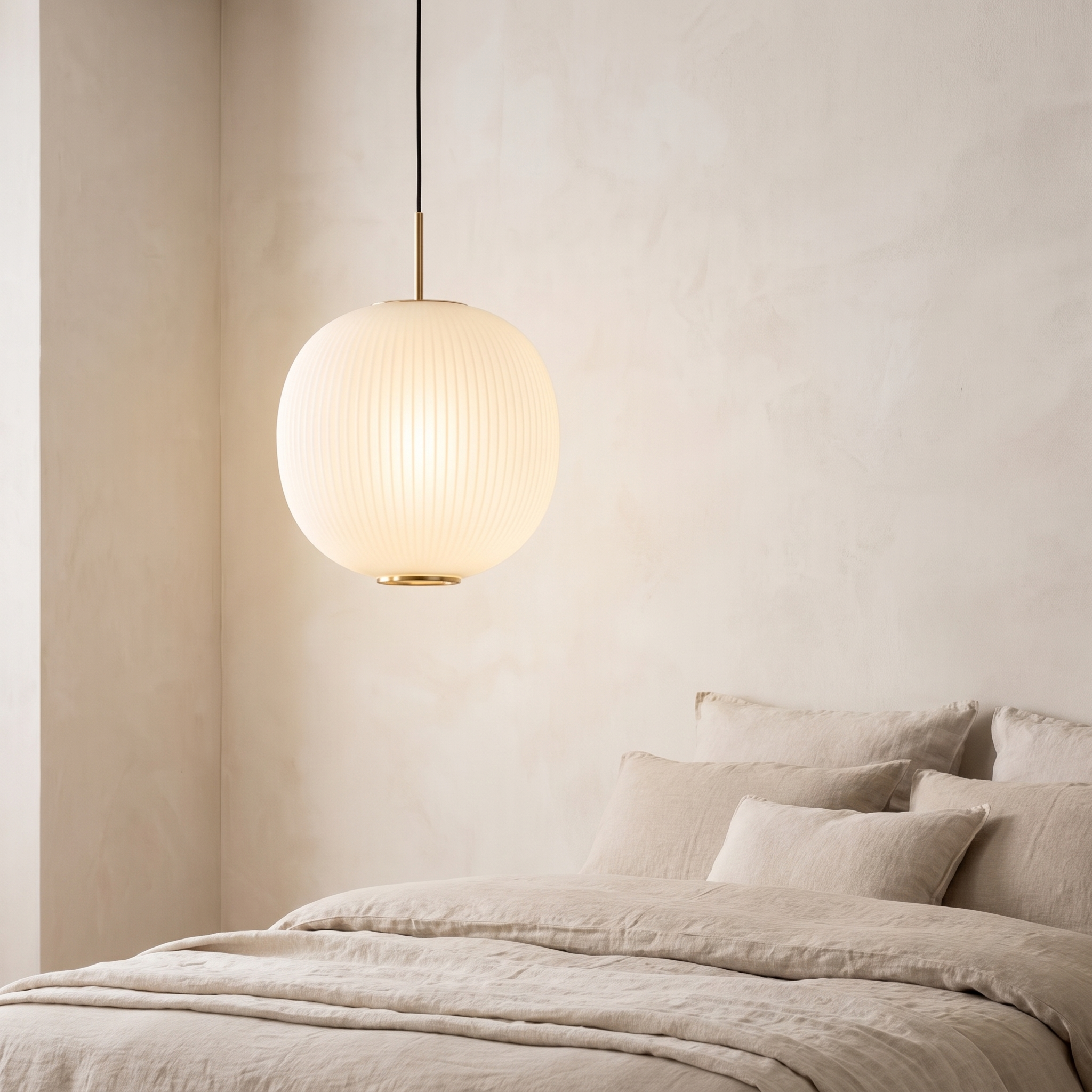 Halstead round lantern glass pendant light