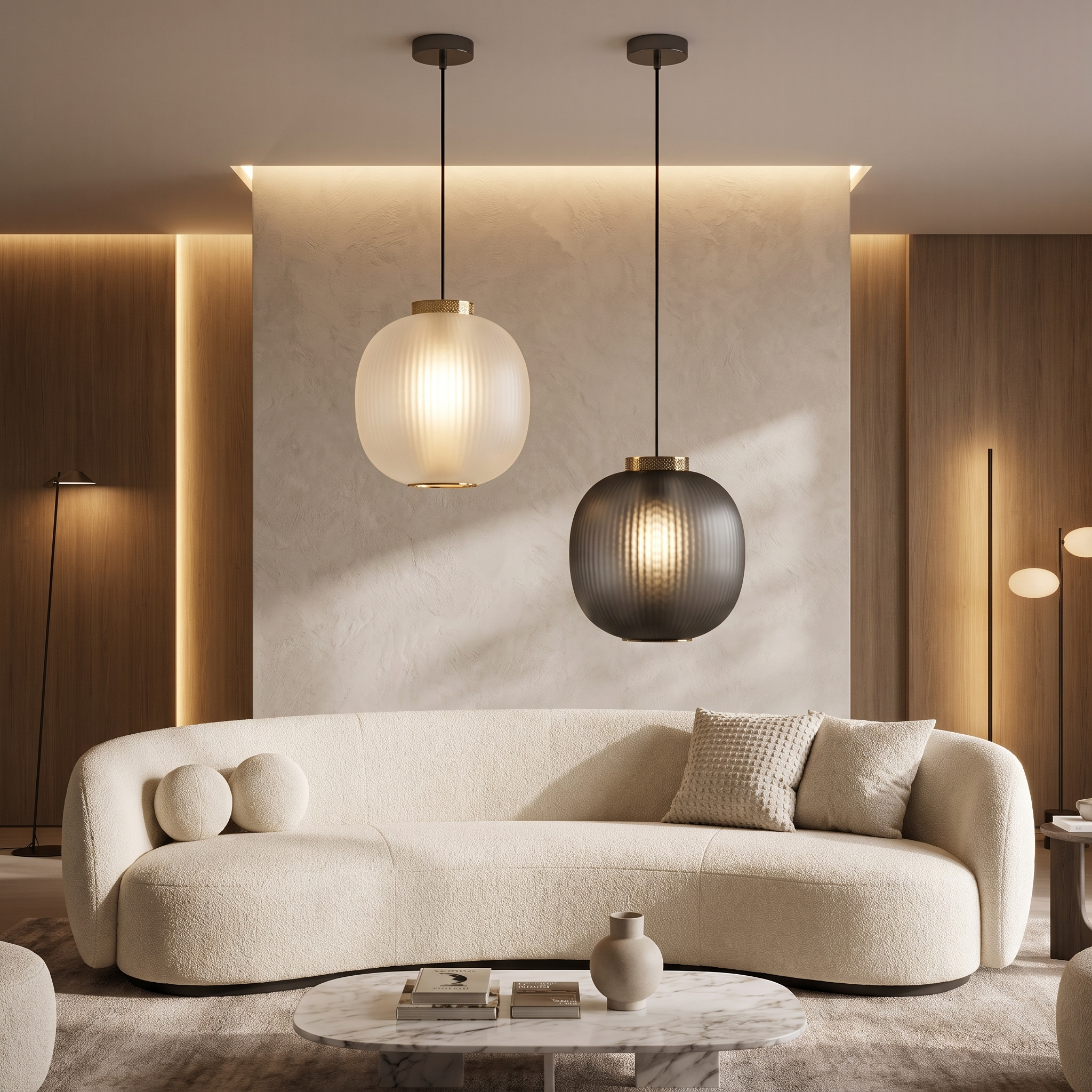 Halstead pendant light in a luxury living room