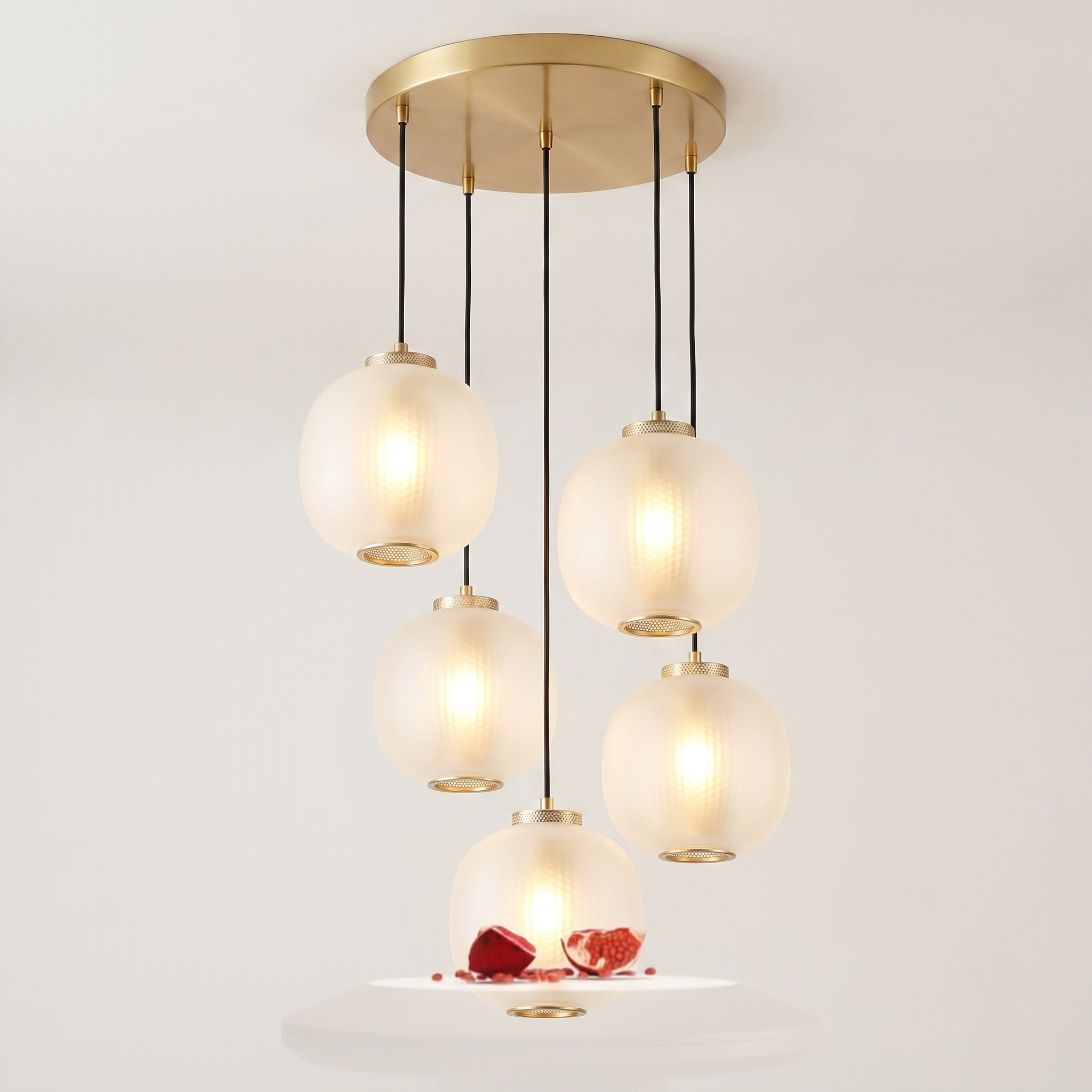 Halstead glass pendant light detail