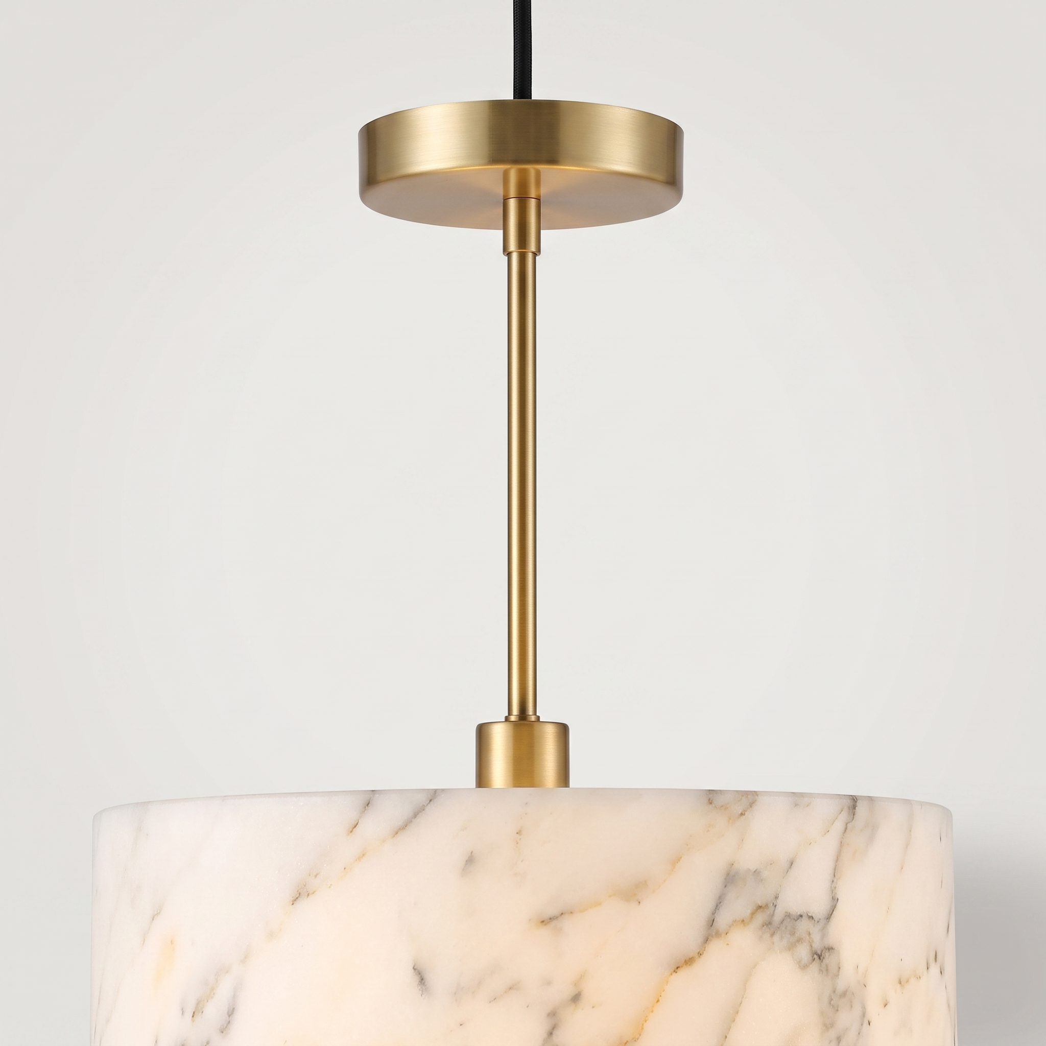 Marbelle marble drum pendant light