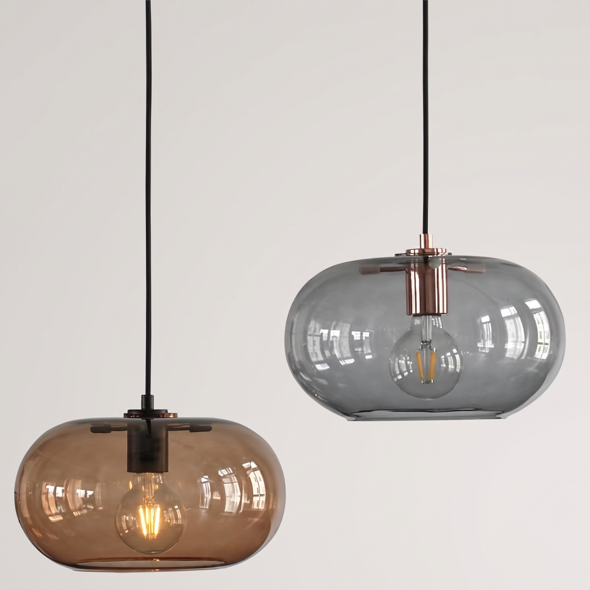 Electra electroplated glass pendant light view