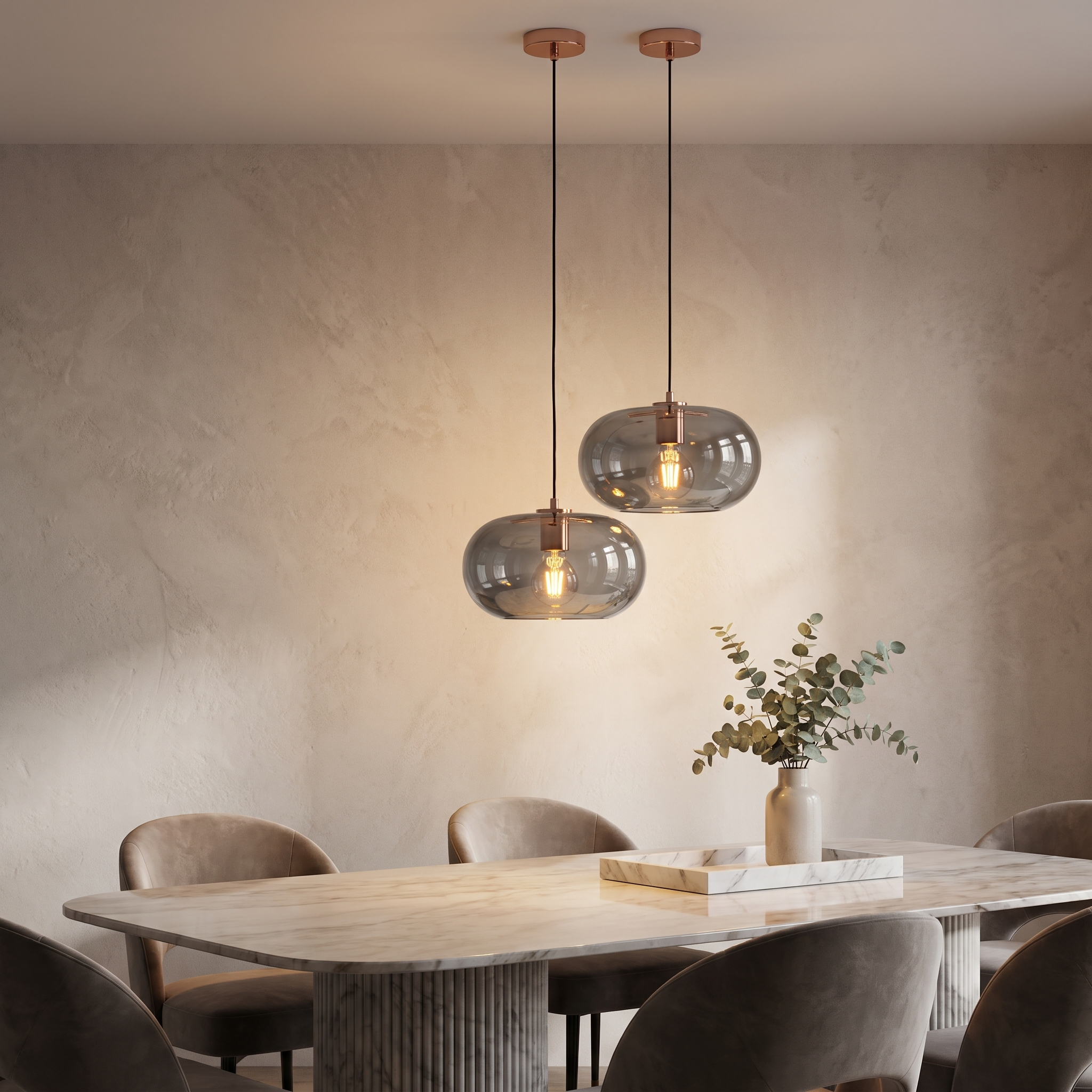 Electra art deco pendant light alternate view