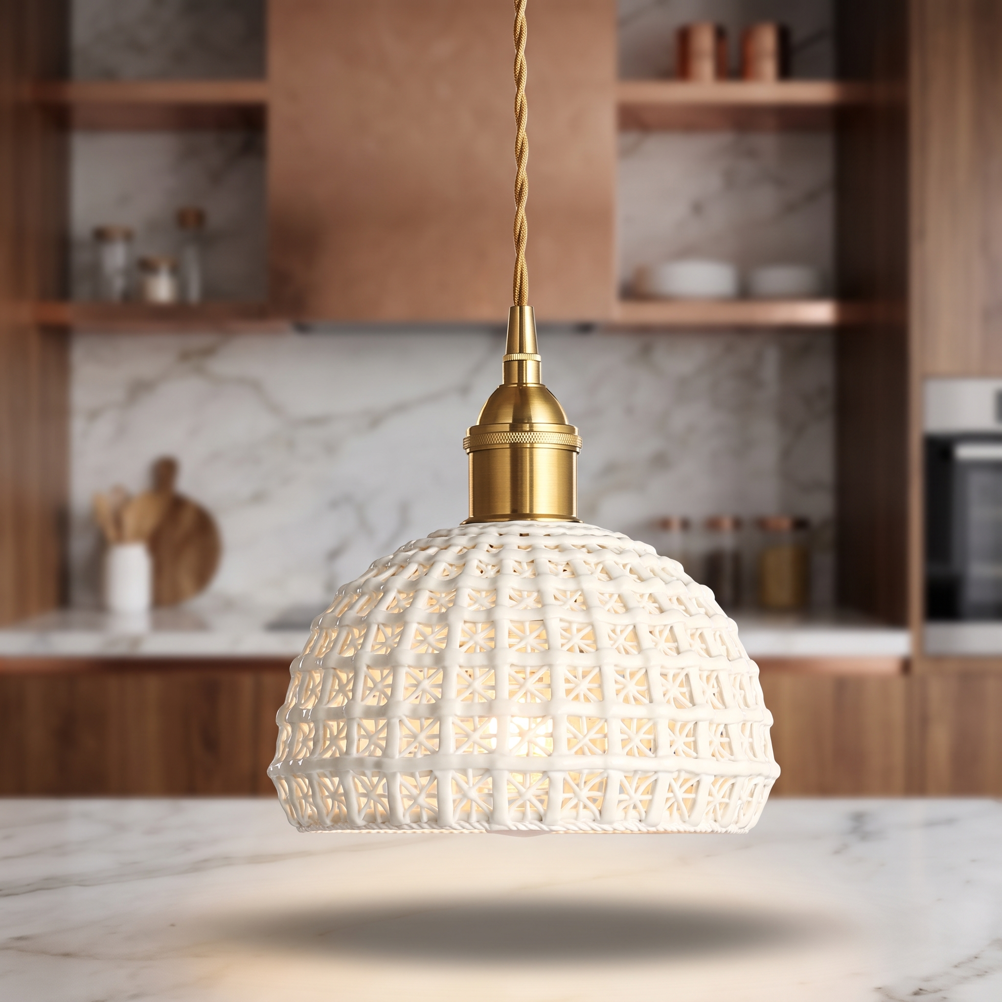 Ceralume pendant light in a luxury kitchen