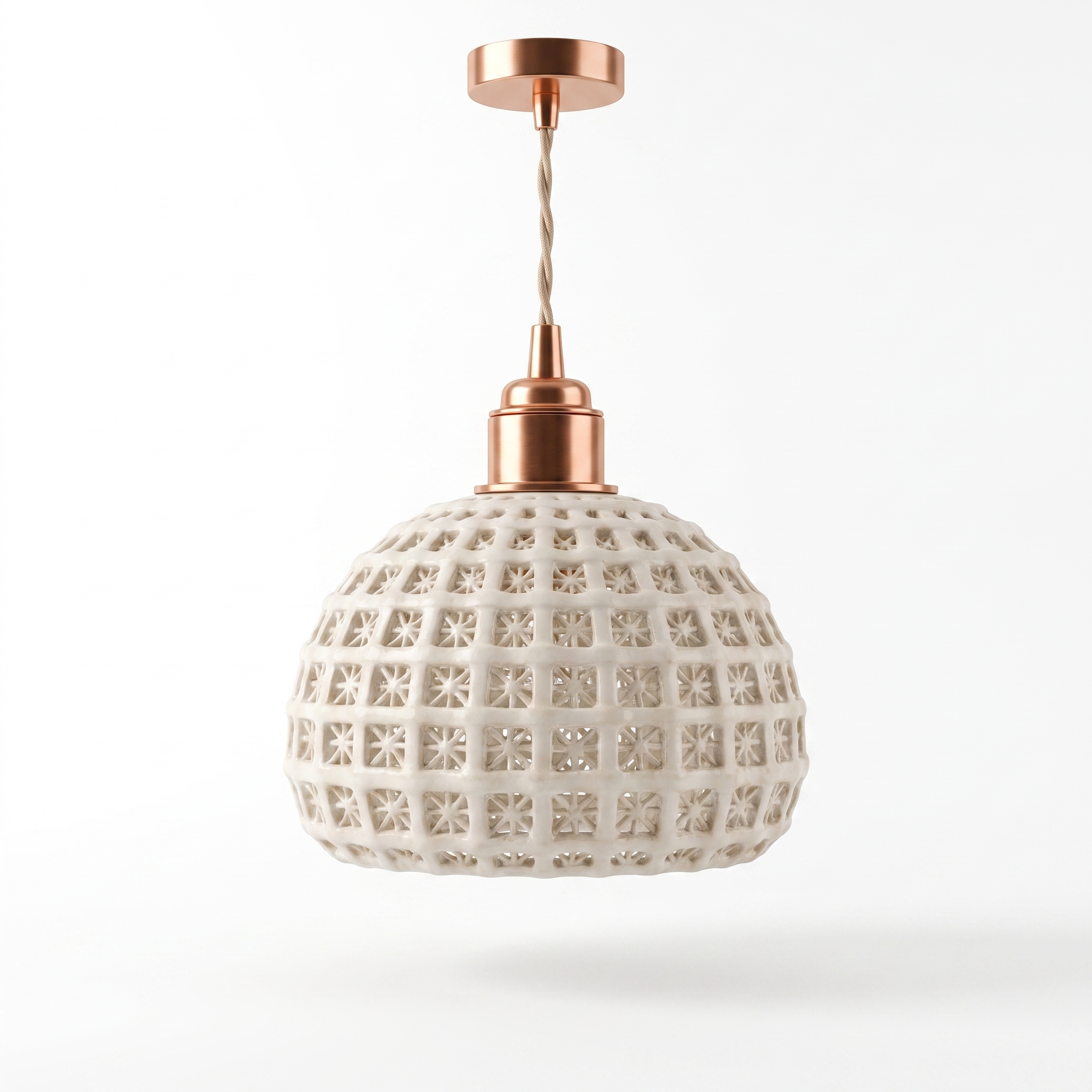 Ceralume ceramic pendant light on a pure white background