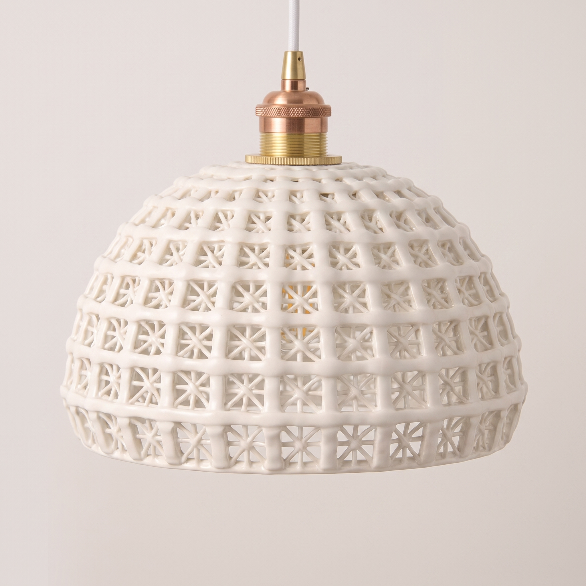 Ceralume ceramic copper pendant light view