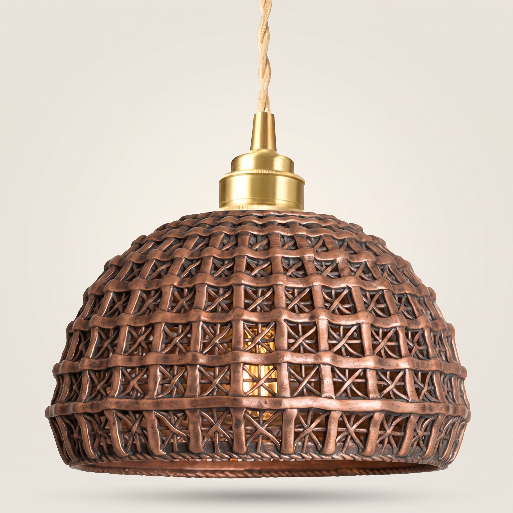 Ceralume semi-globe pendant light detail