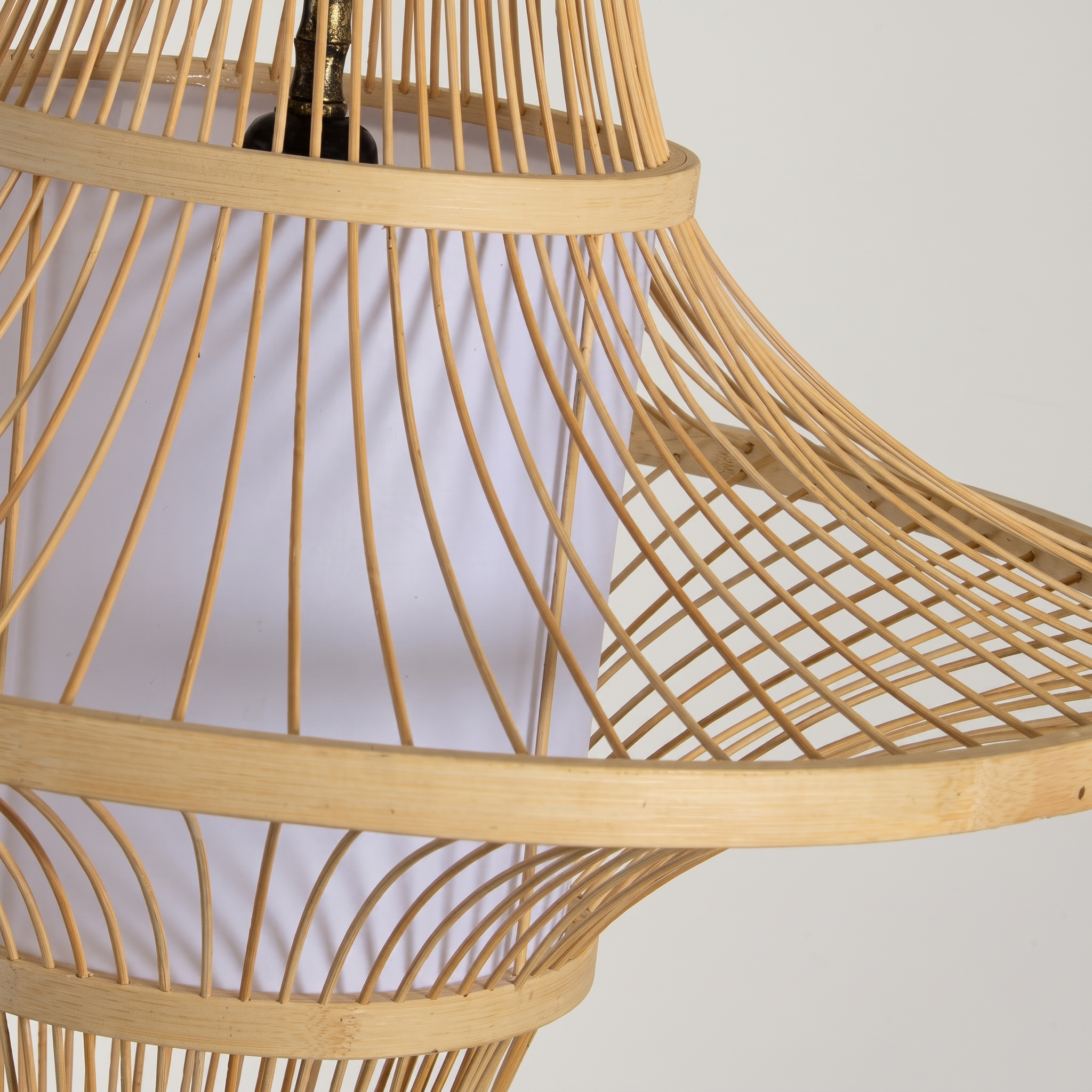 Bambroza bamboo cone pendant light product shot