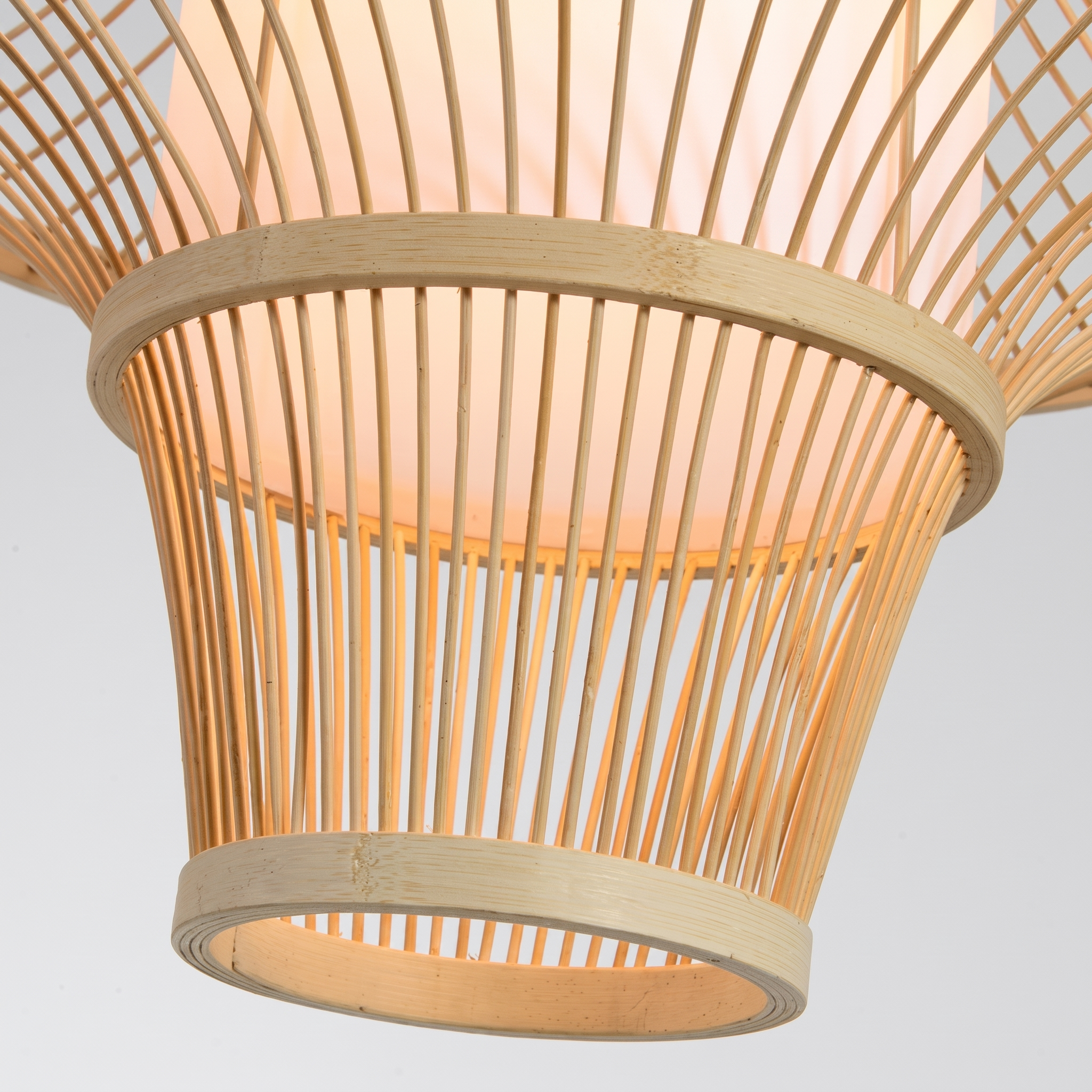 Bambroza rattan cone pendant light alternate view