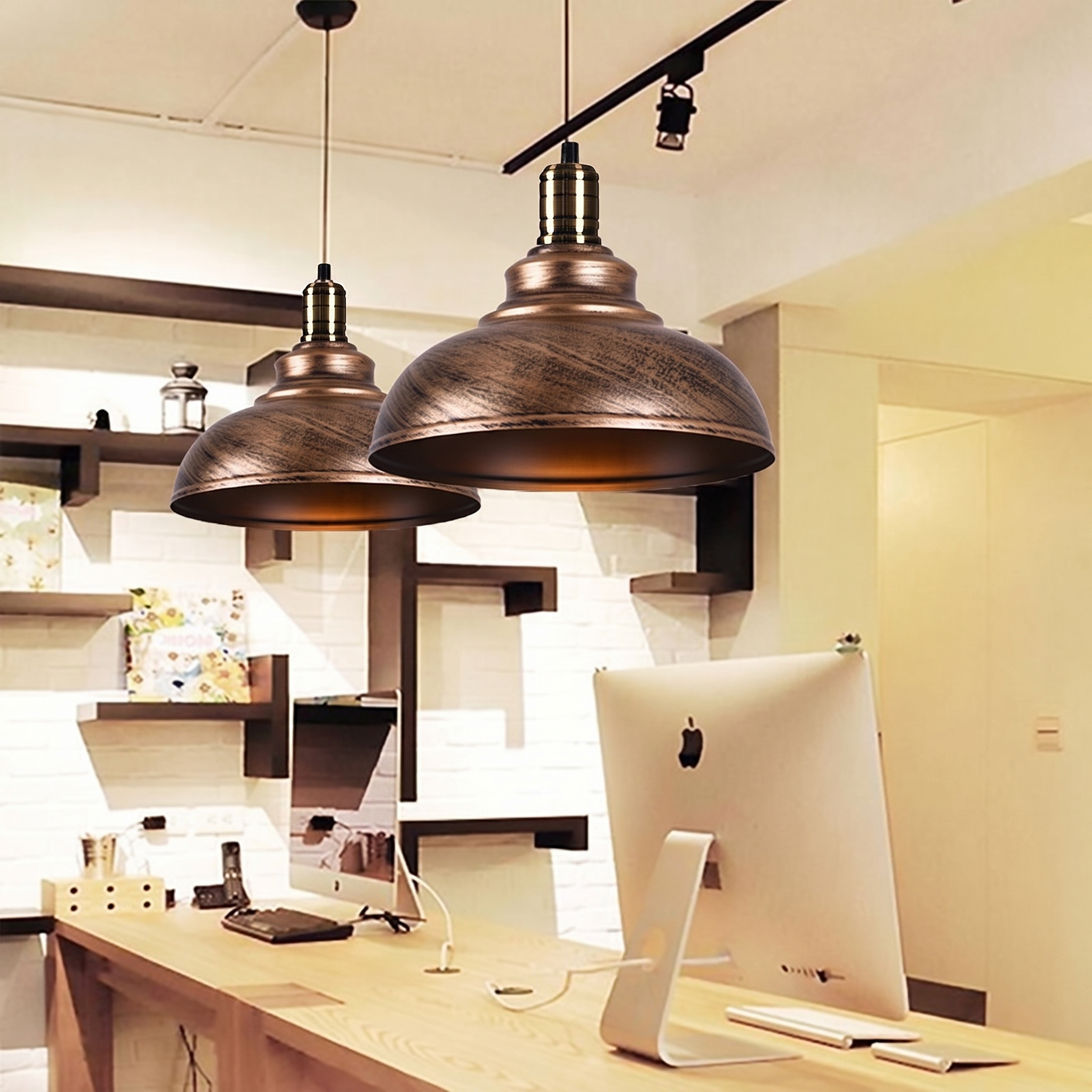 Officio metal pendant light view