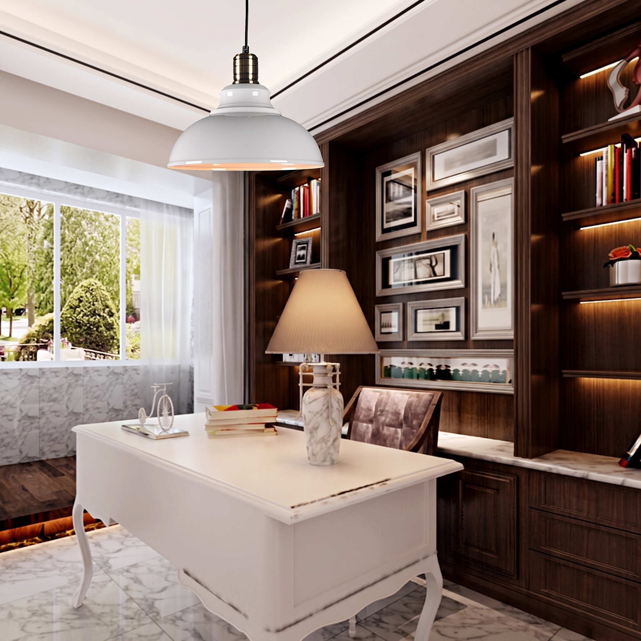 Officio semi-globe pendant light variant