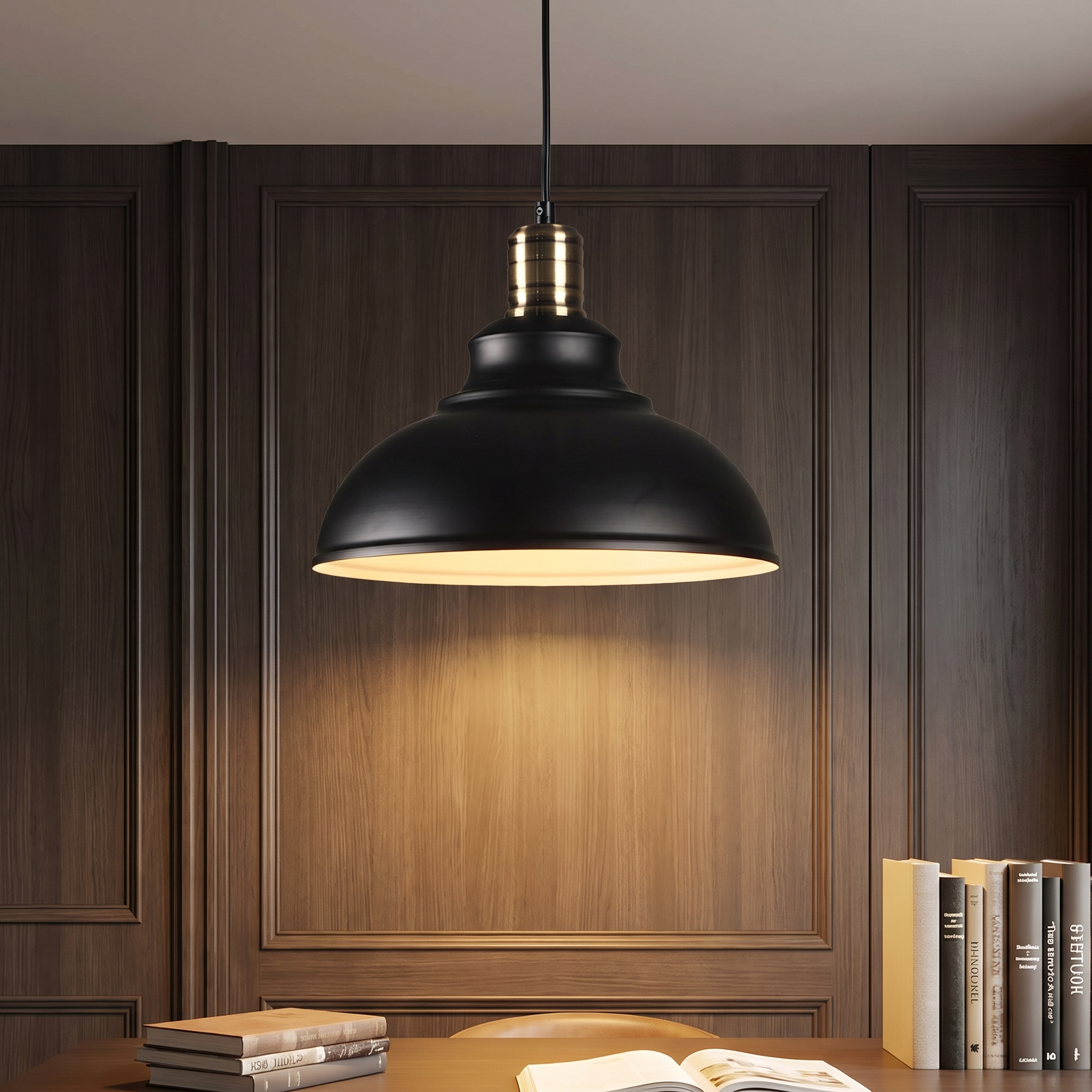 Officio pendant light in a luxury study