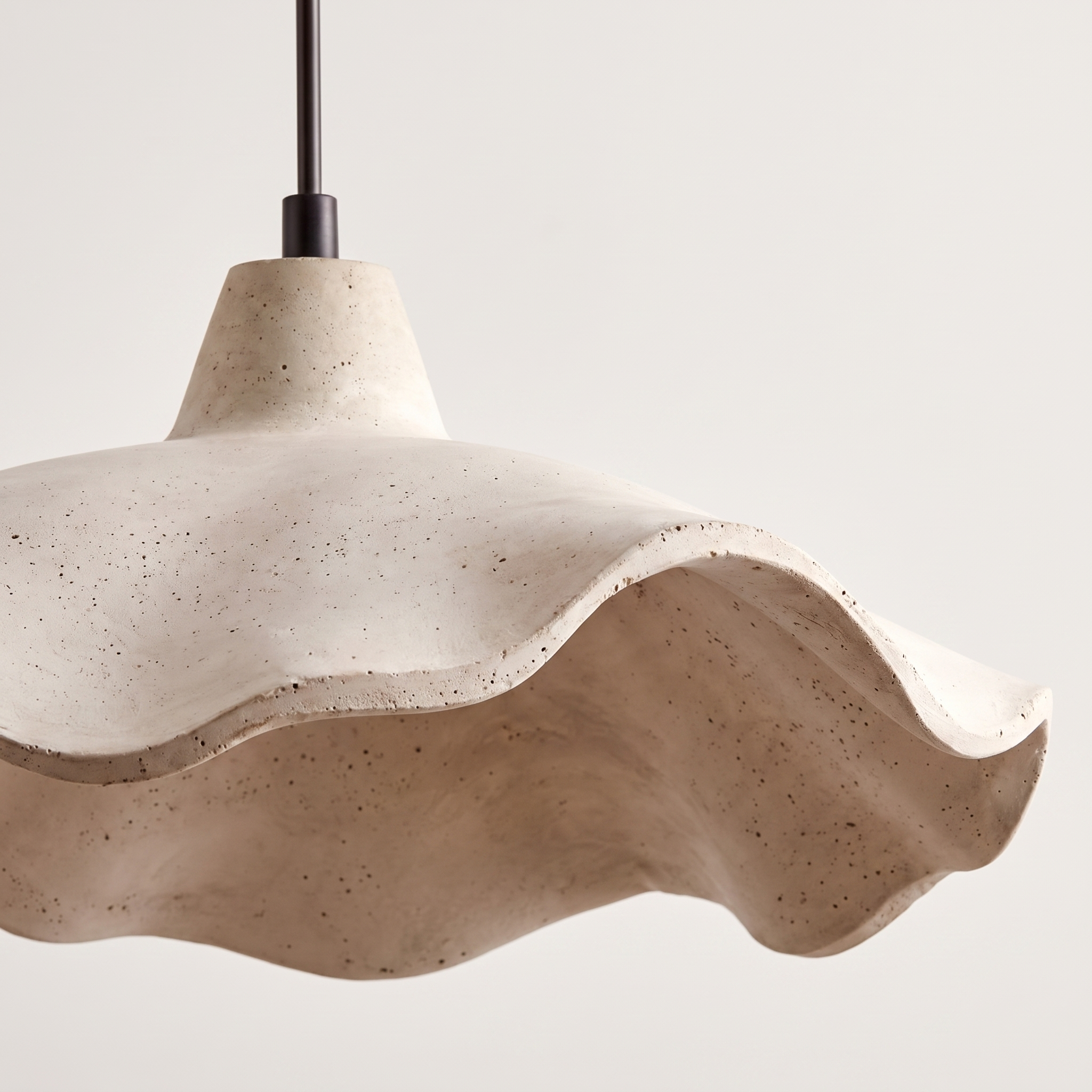 Onsera wavy concrete pendant light view