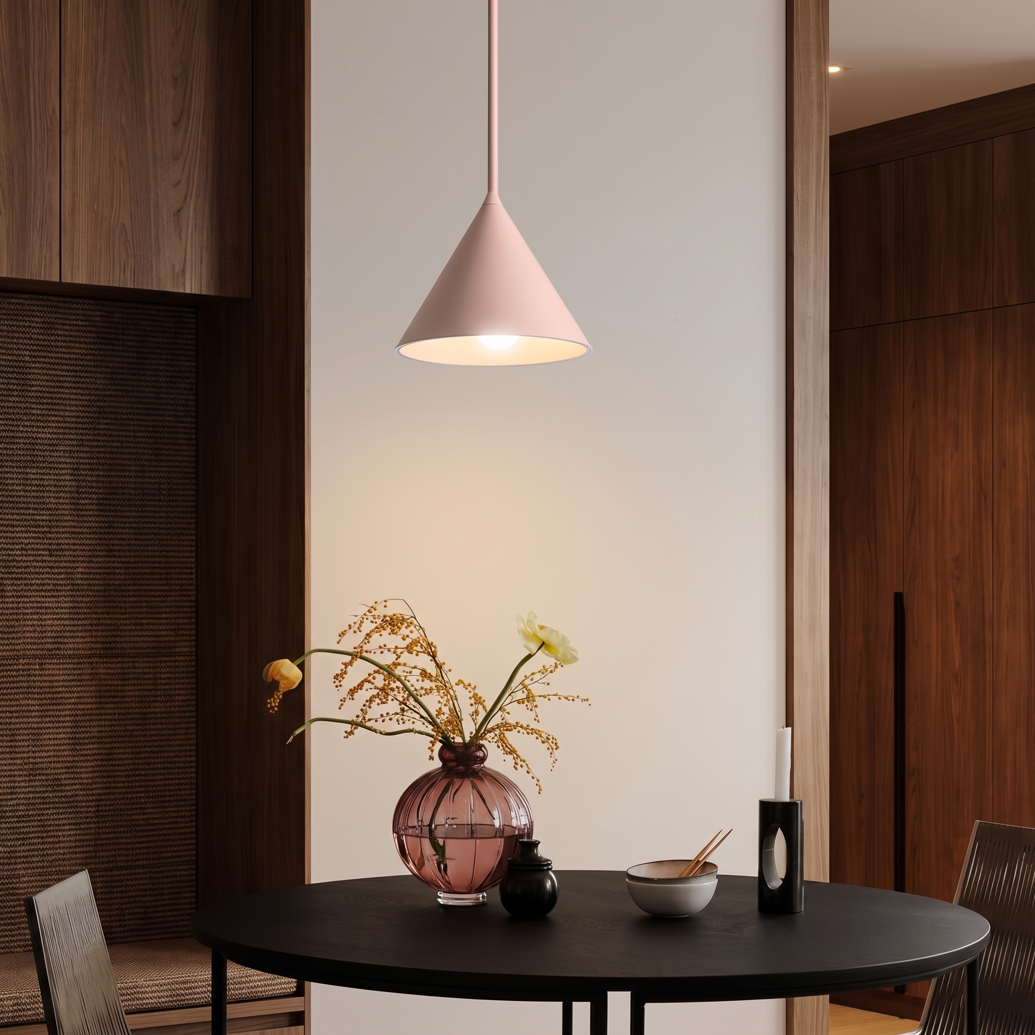 Figora sculptural resin pendant lamp view