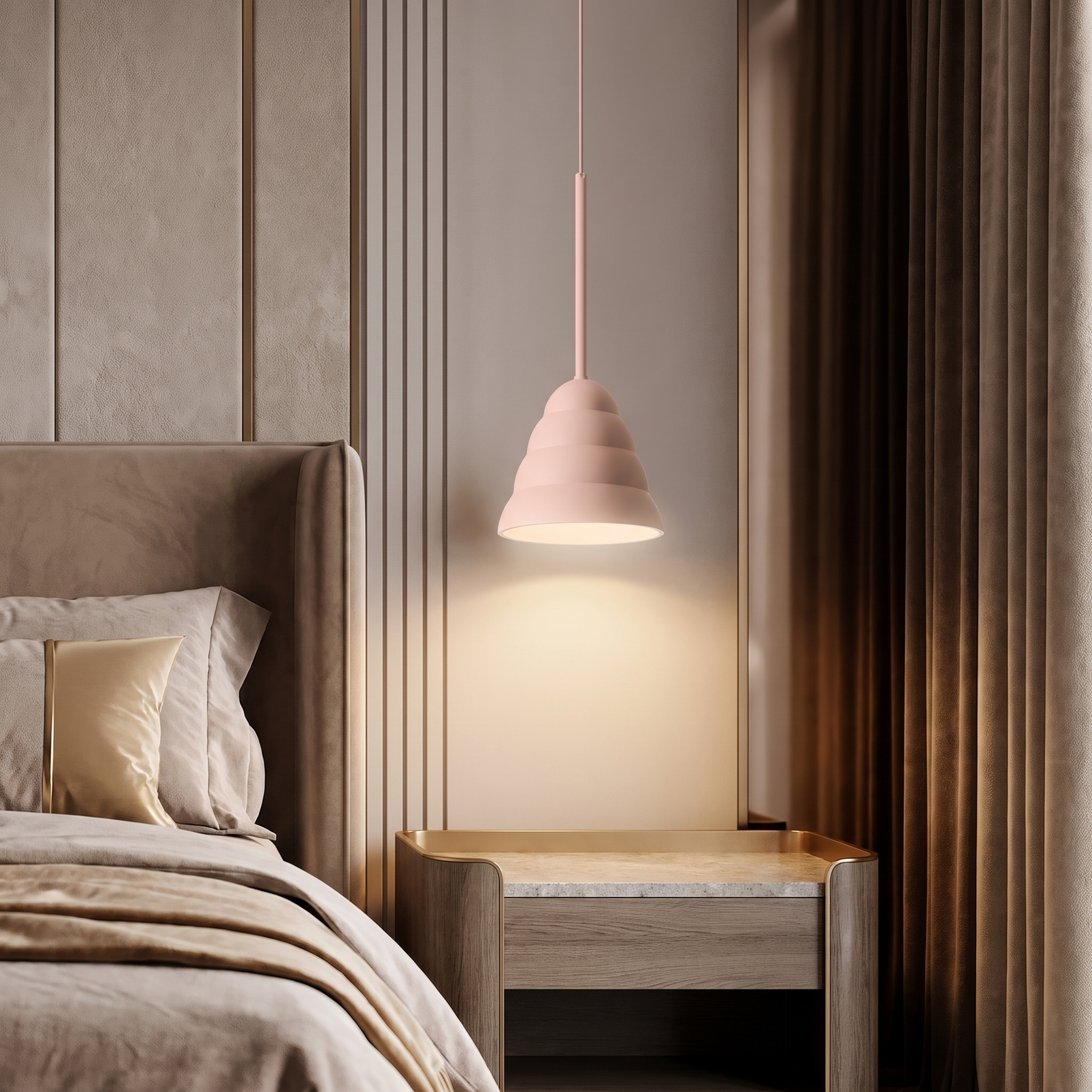 Figora resin arc pendant lamp