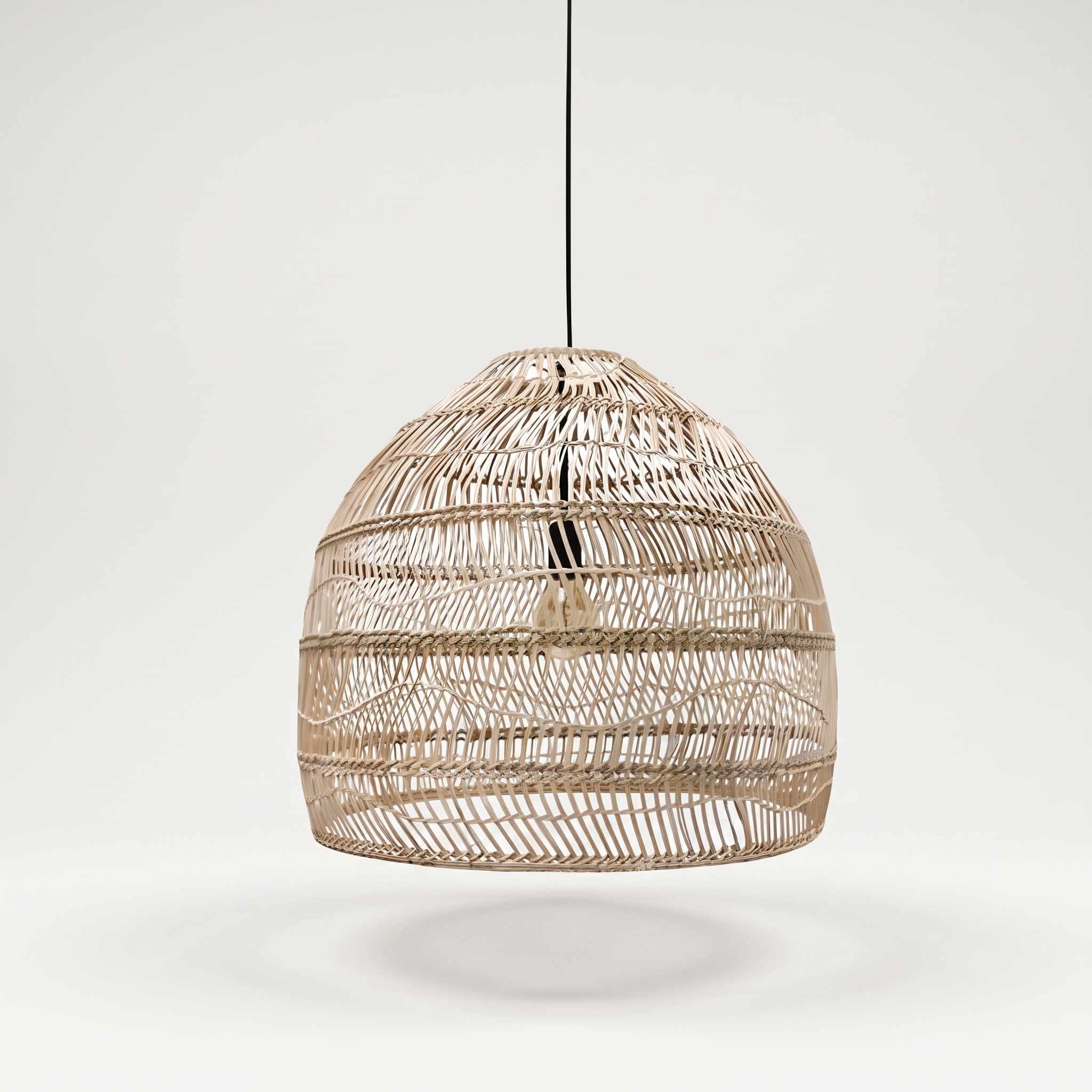 Ratella rattan woven dome pendant product shot