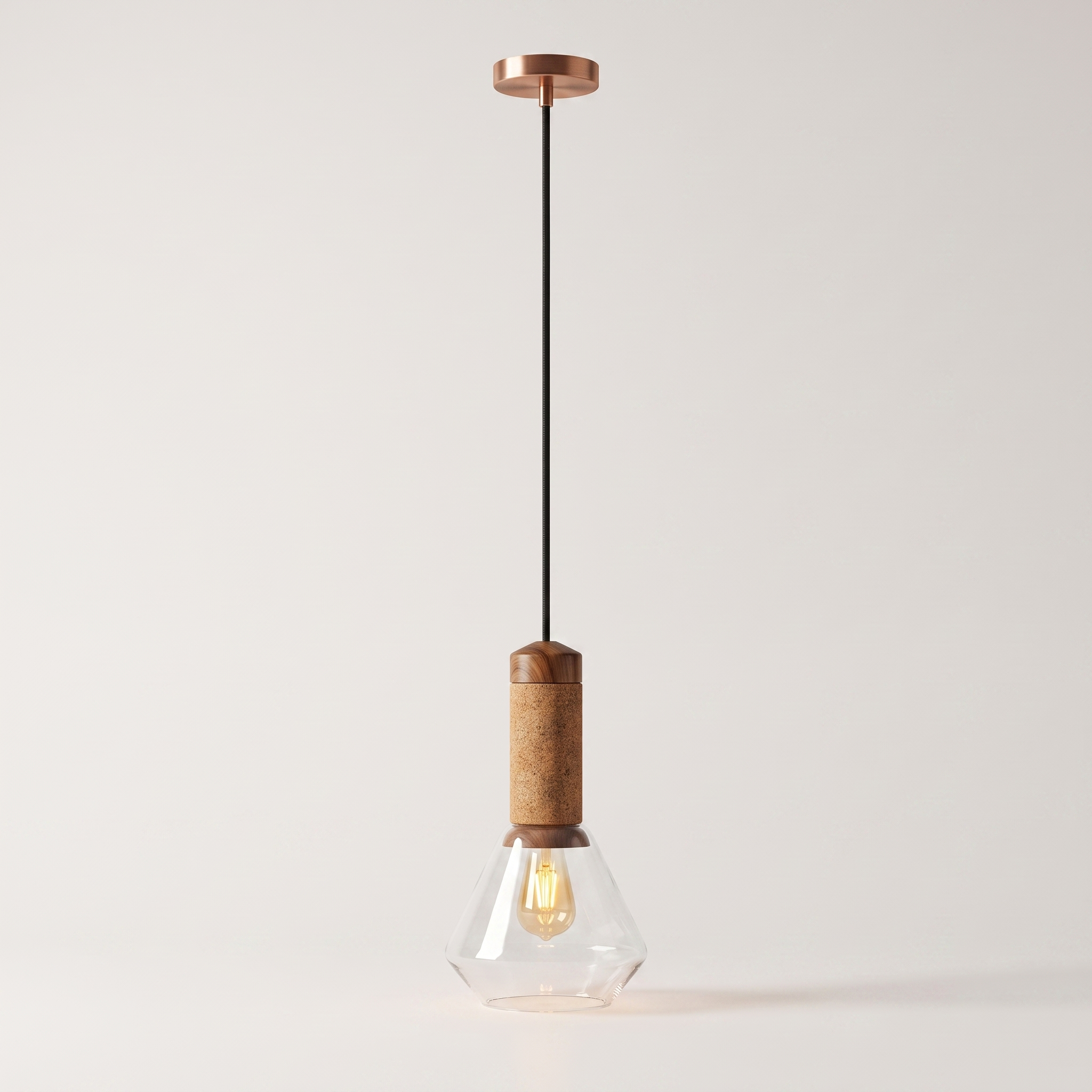 Coprazza copper pendant light view