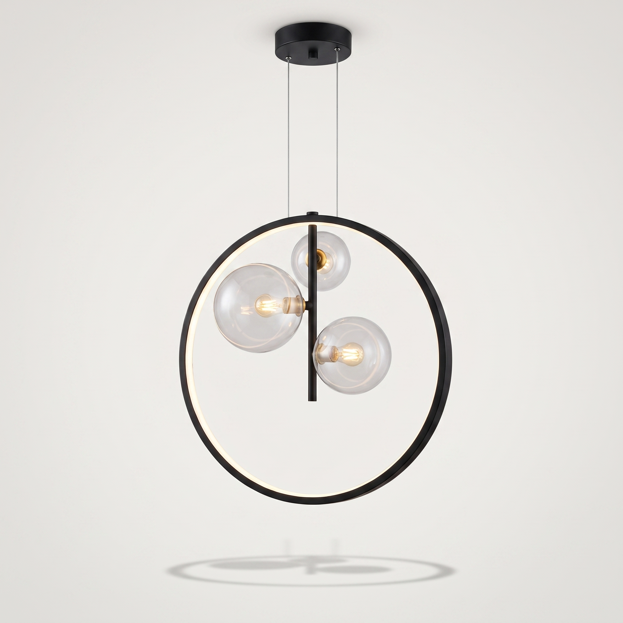 Anelara bubble glass pendant light in a luxury dining room