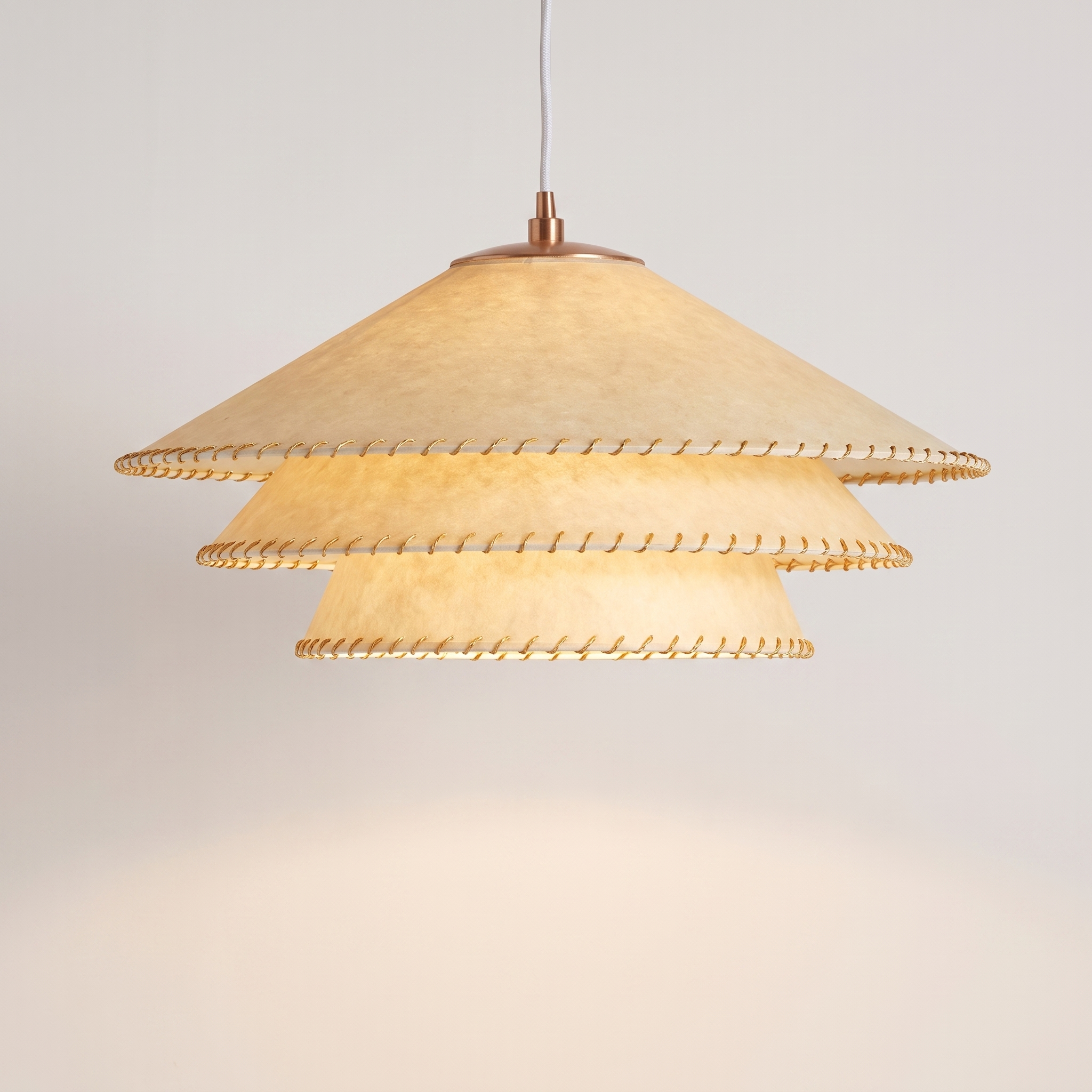 Papyra parchment pendant light view