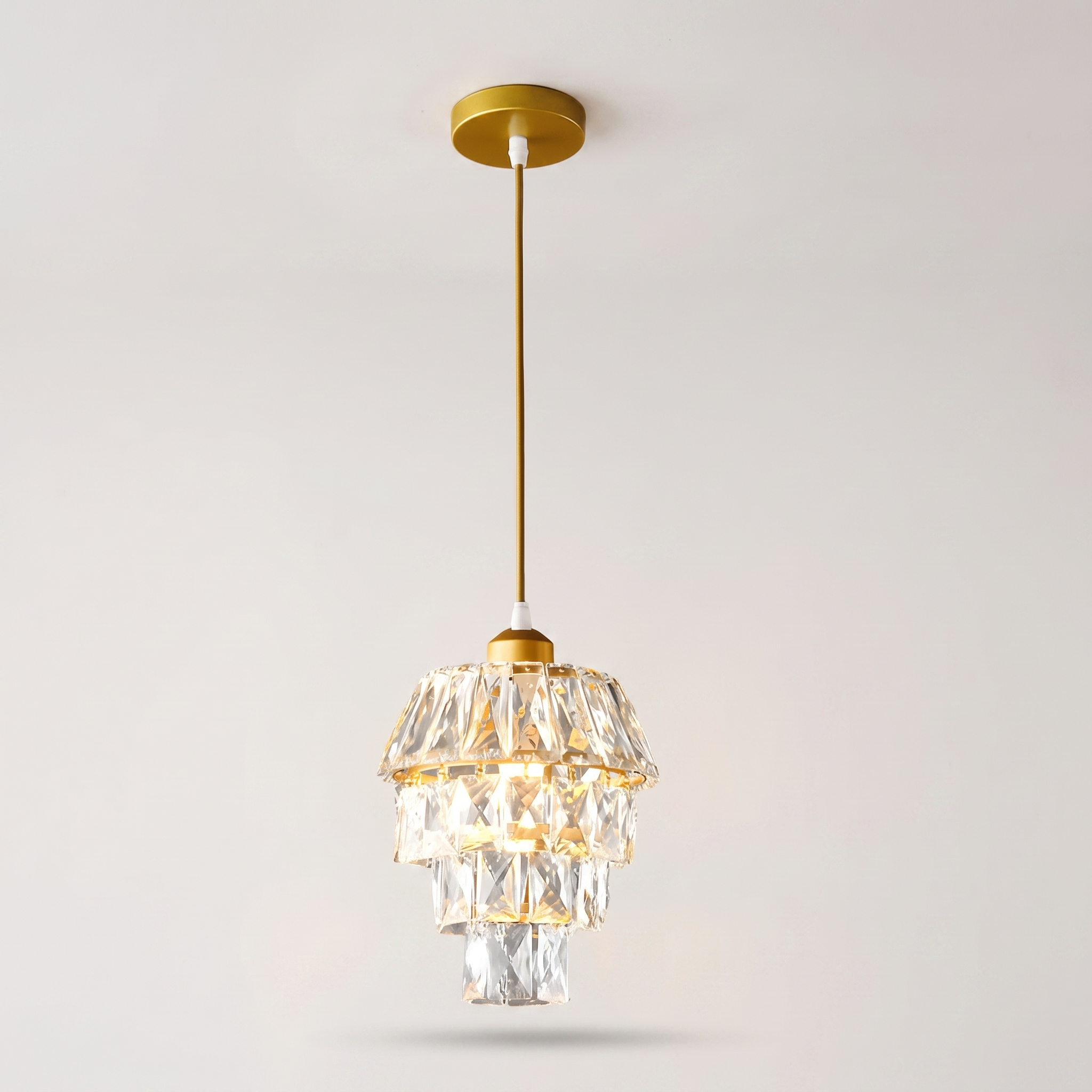 Crystalene crystal pendant light detail