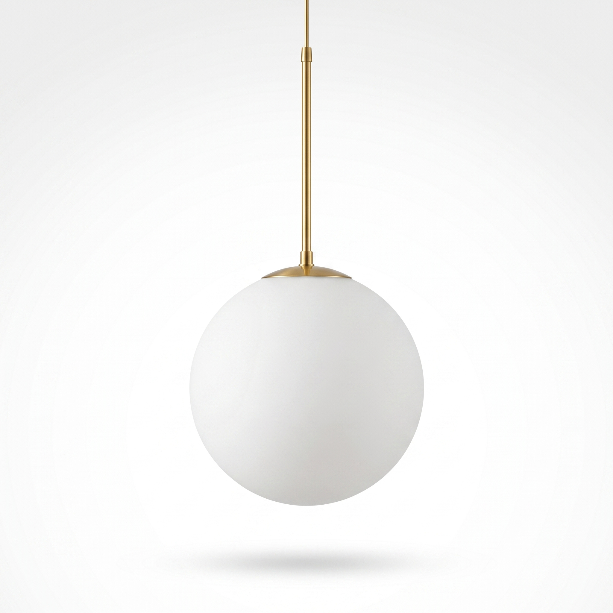 Insulara glass globe island pendant on a pure white background