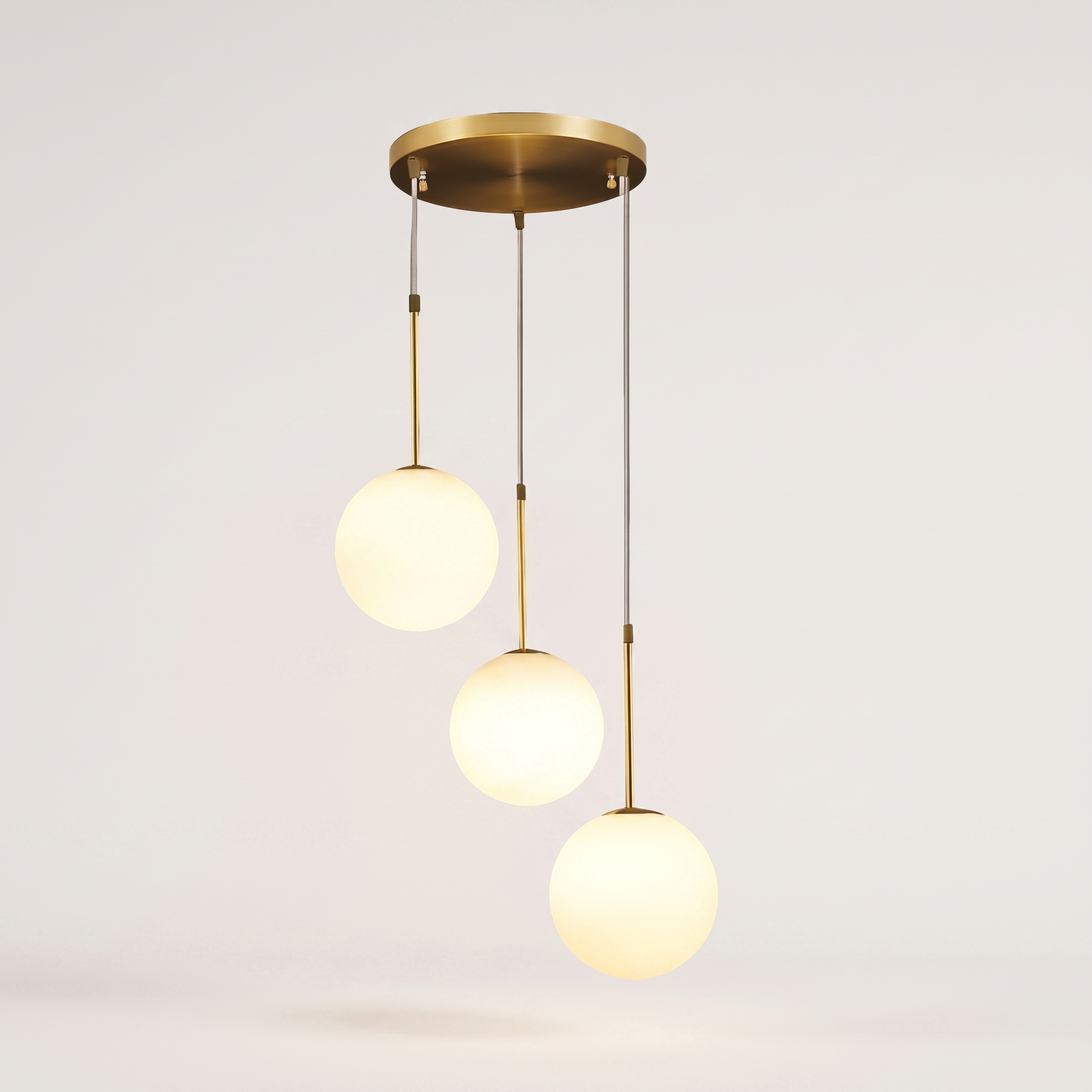 Insulara glass globe island pendant light