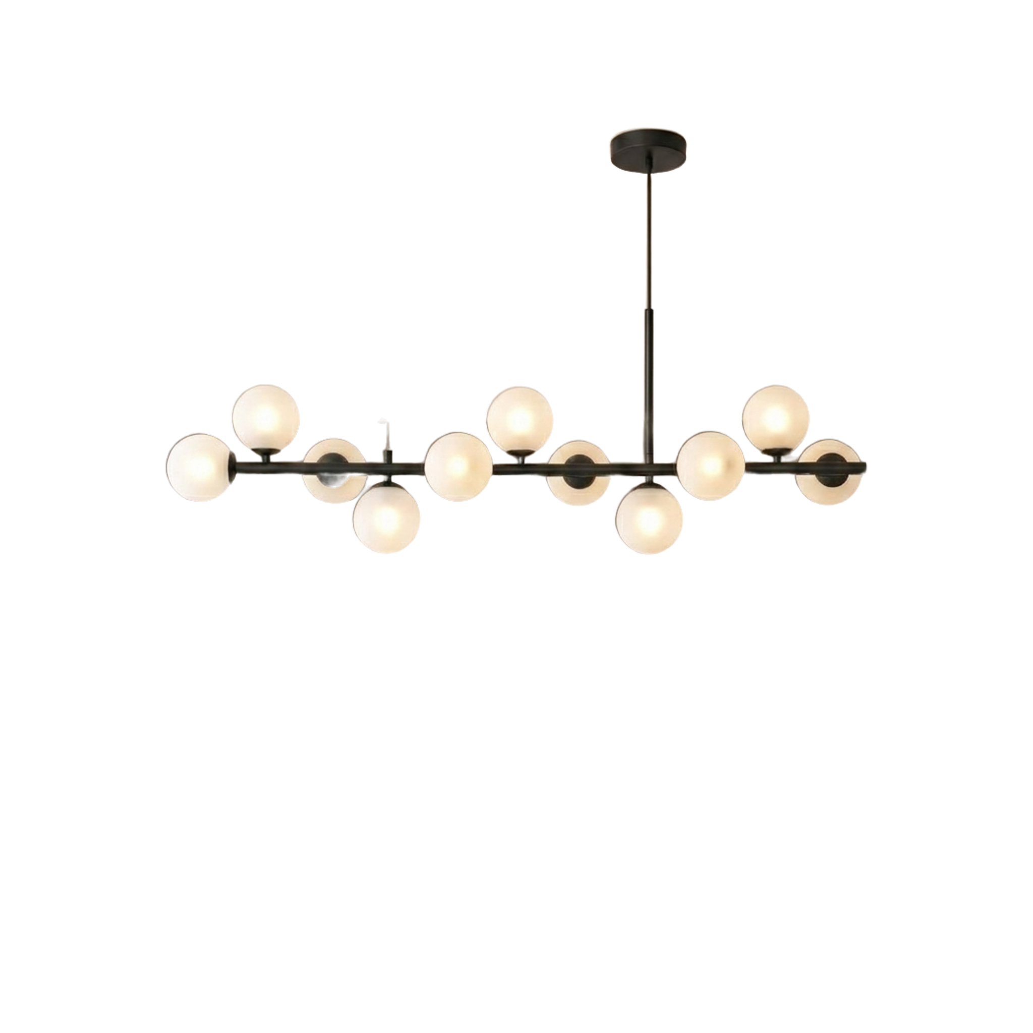 Solvienne Glass Globe Cluster Chandelier on white background
