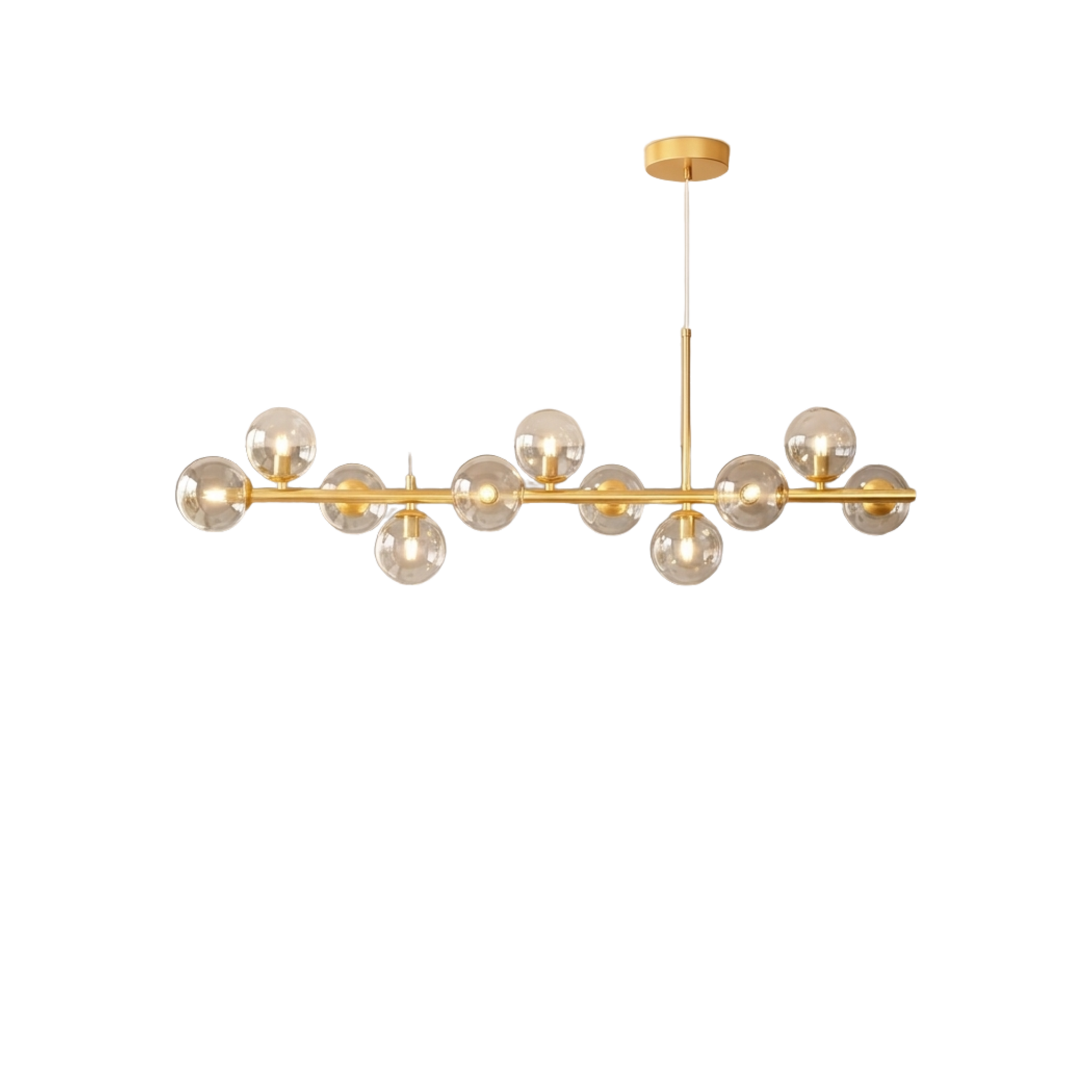 Solvienne Glass Globe Cluster Chandelier on white background