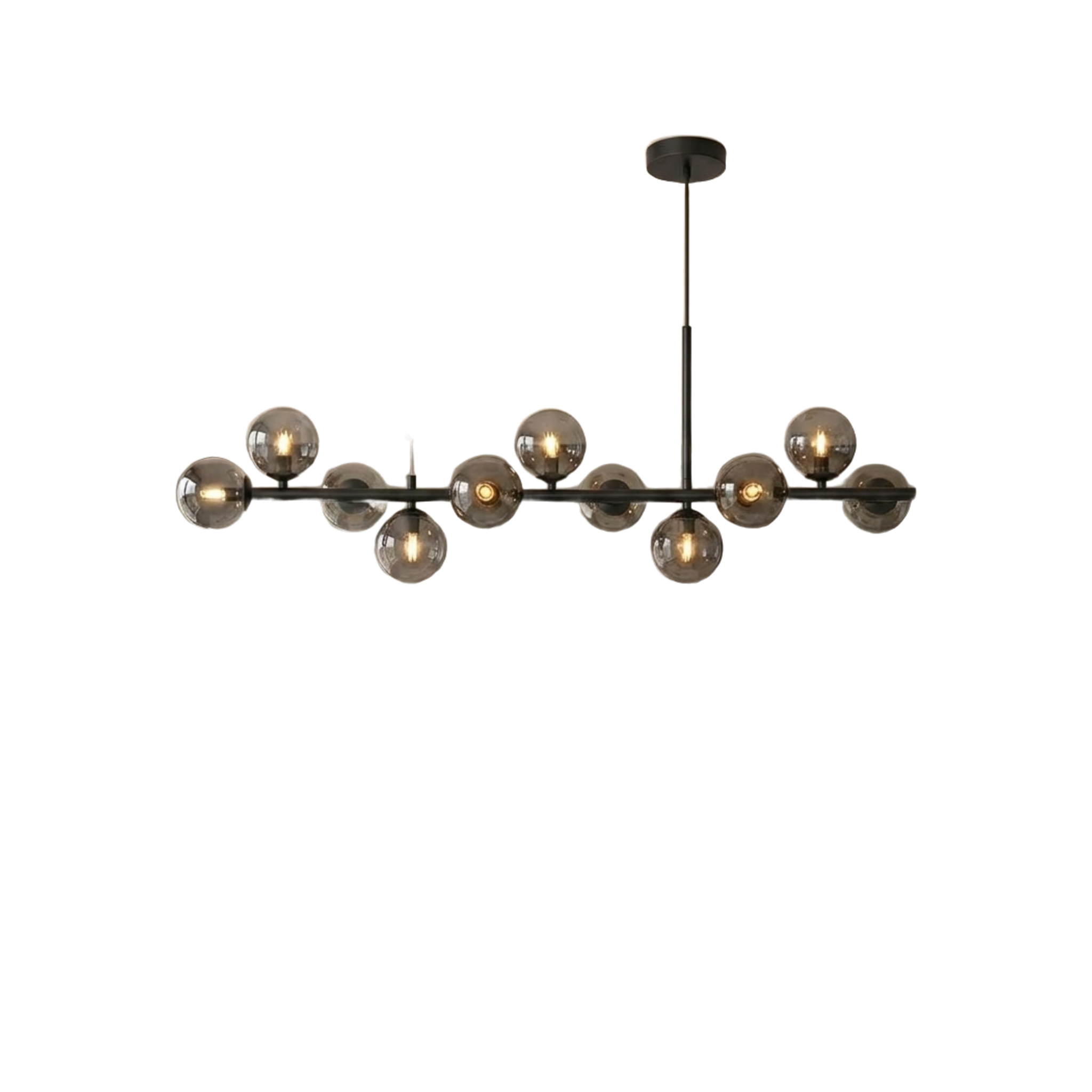 Solvienne Glass Globe Cluster Chandelier on white background