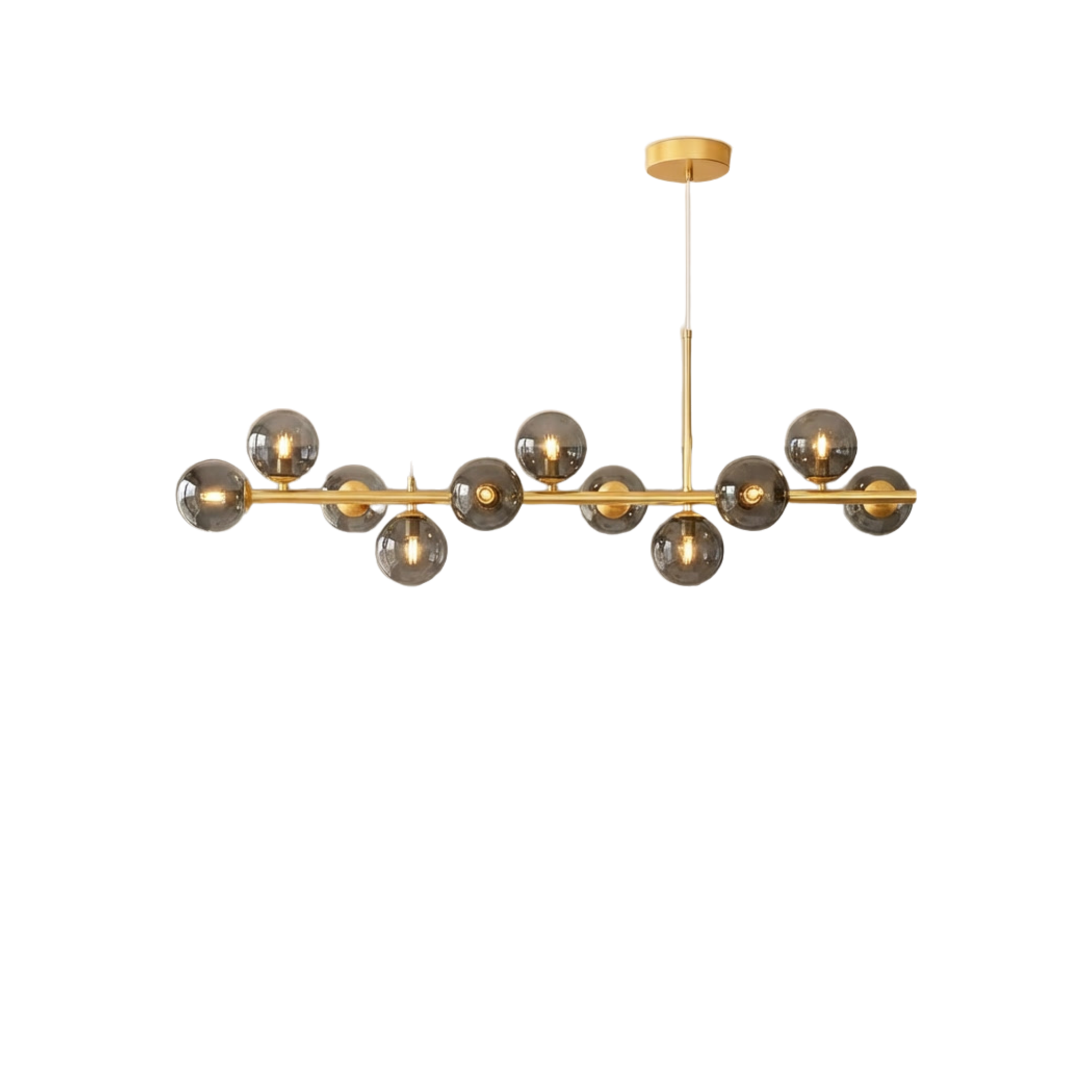 Solvienne Glass Globe Cluster Chandelier on white background