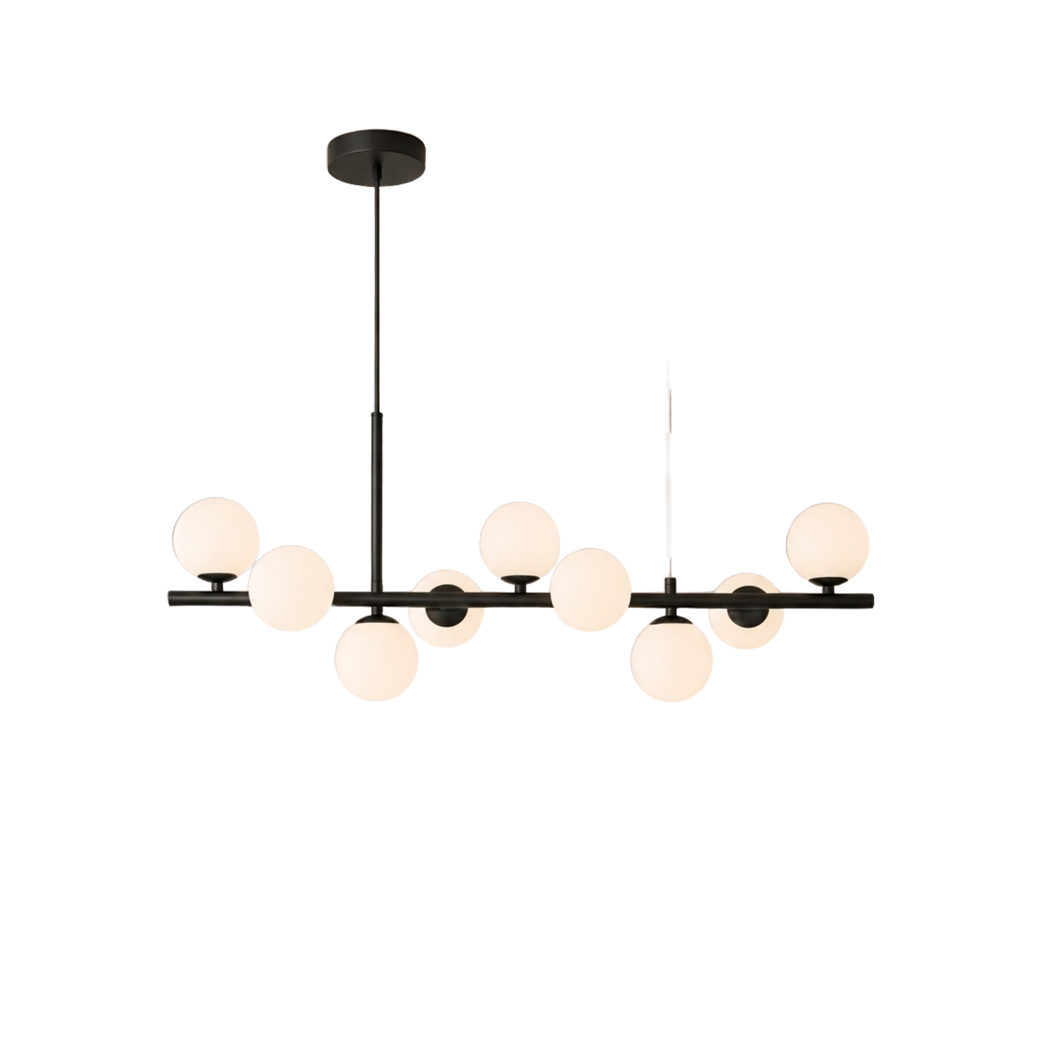 Solvienne Glass Globe Cluster Chandelier on white background