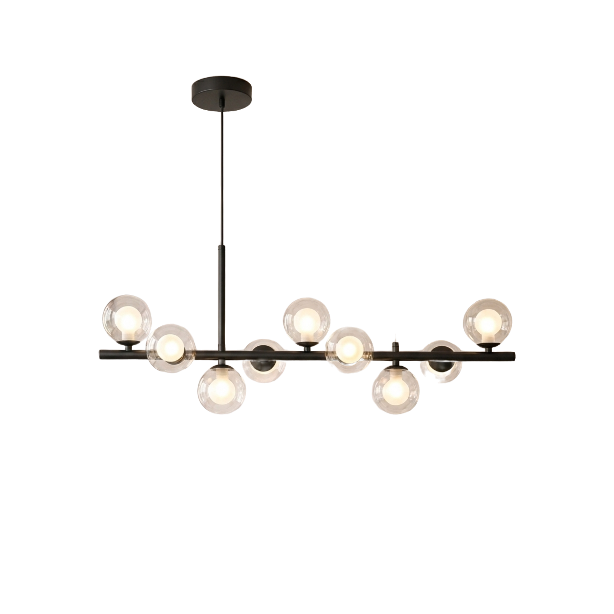 Solvienne Glass Globe Cluster Chandelier on white background