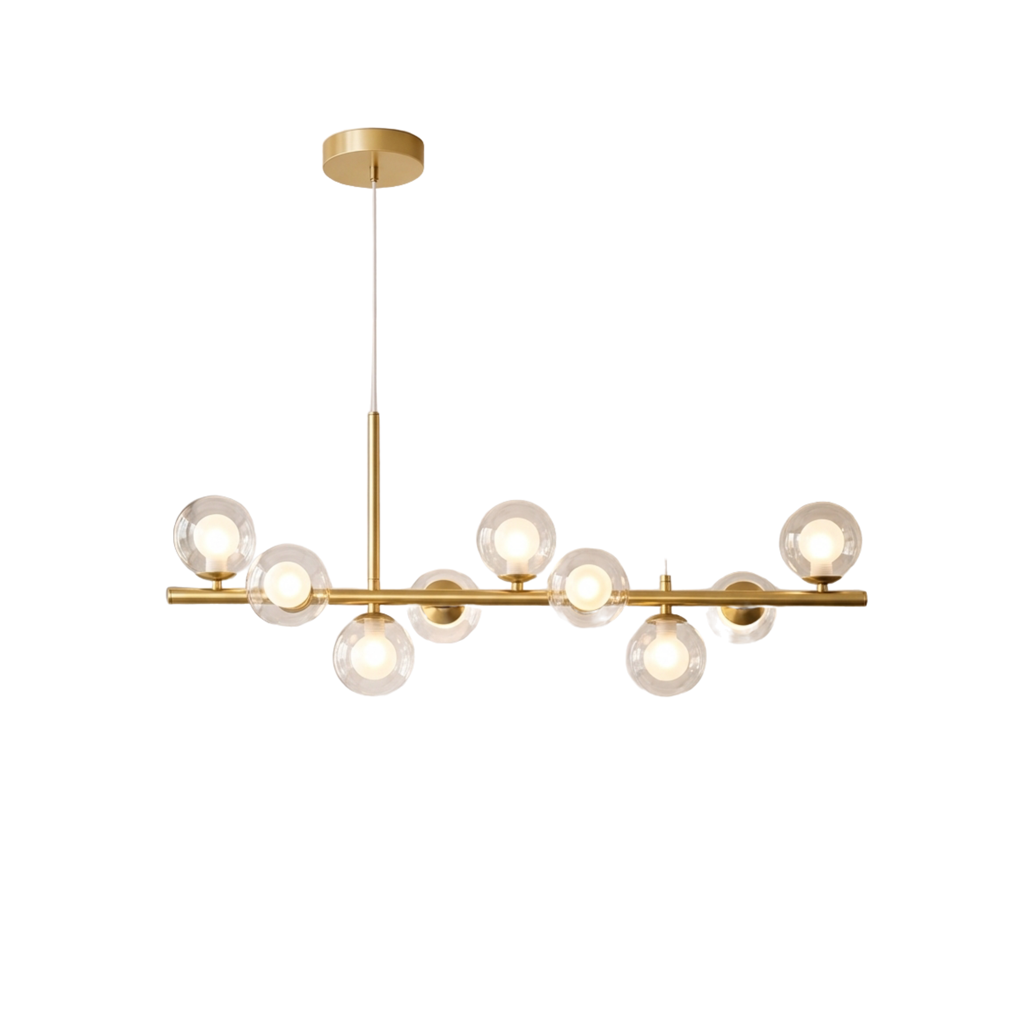 Solvienne Glass Globe Cluster Chandelier on white background