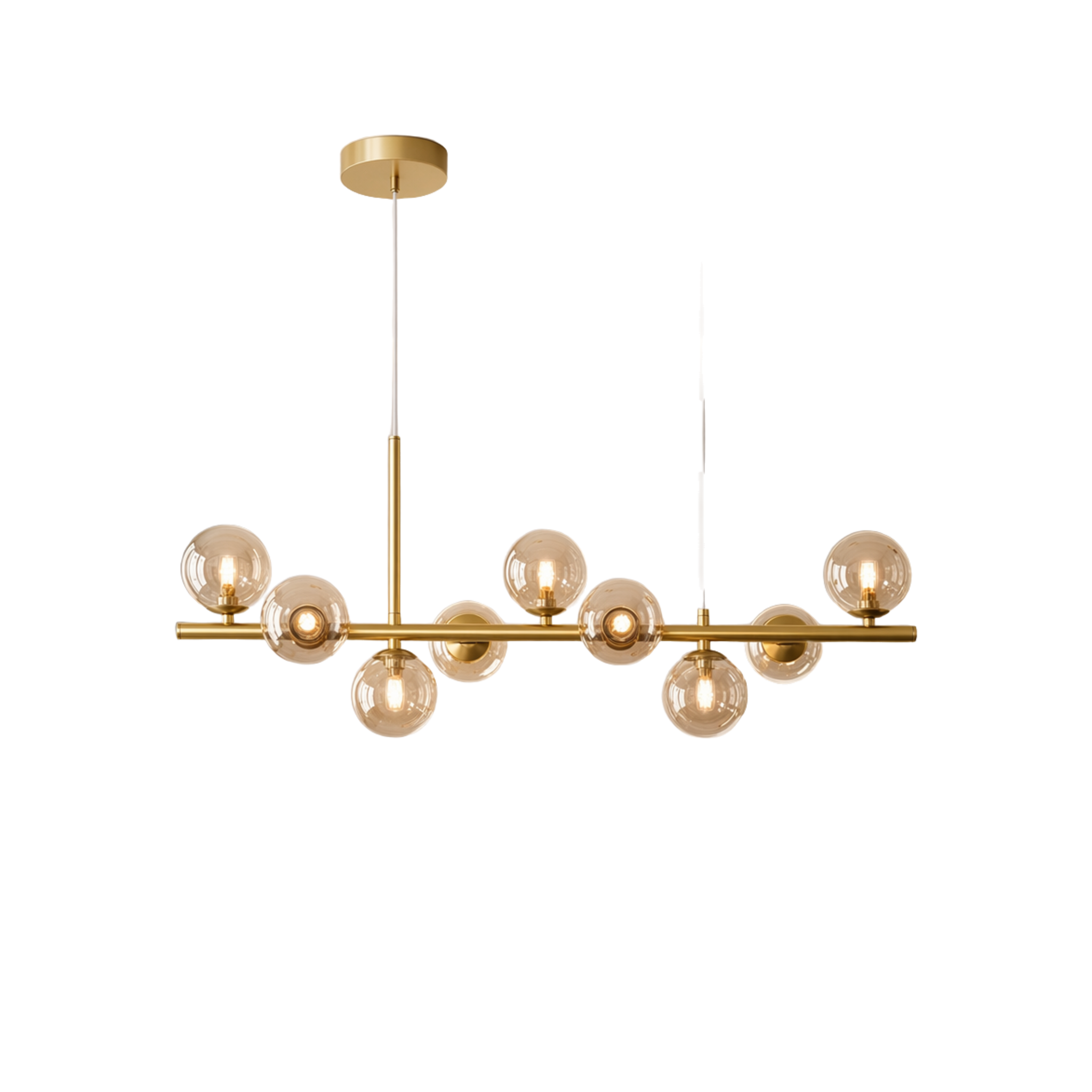 Solvienne Glass Globe Cluster Chandelier on white background