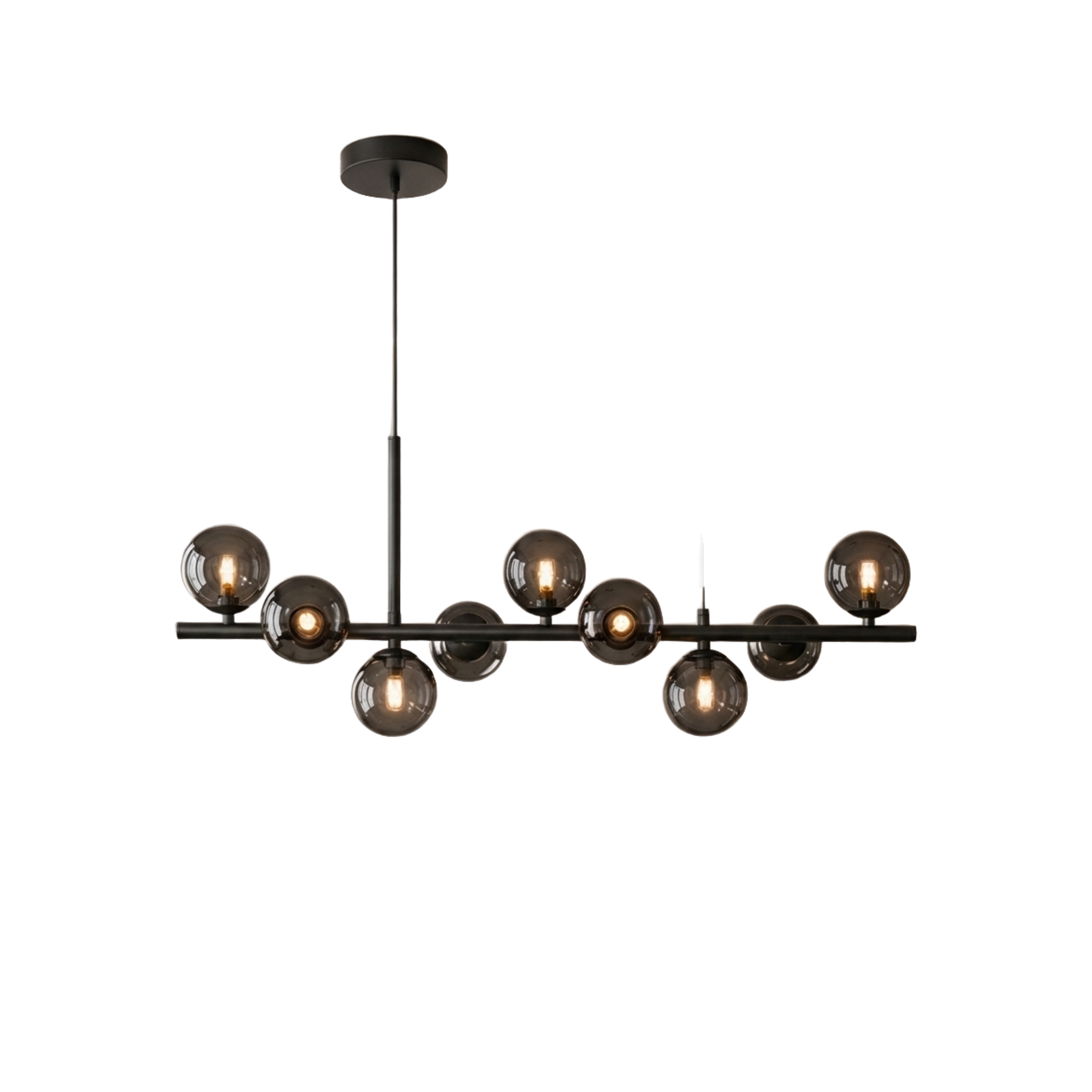 Solvienne Glass Globe Cluster Chandelier on white background