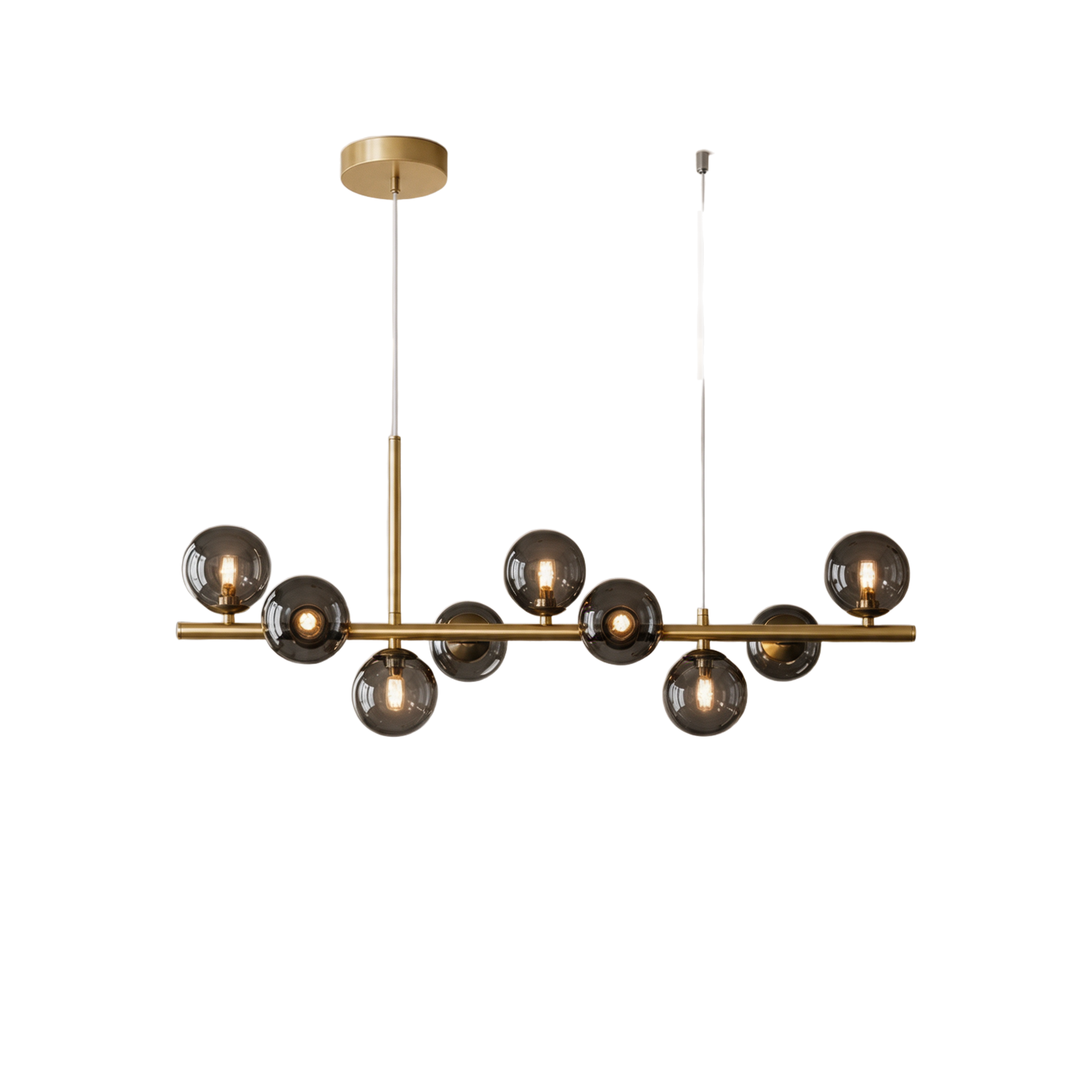 Solvienne Glass Globe Cluster Chandelier on white background