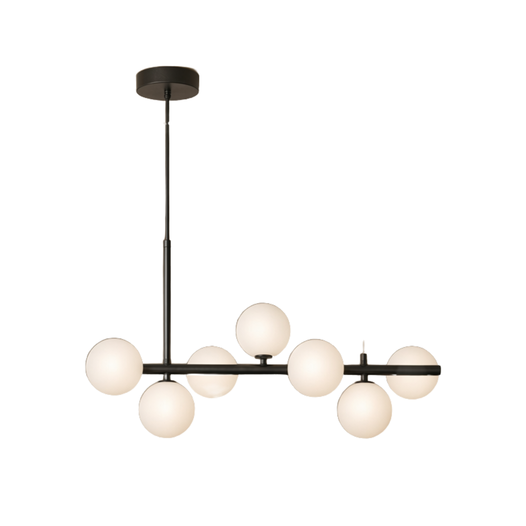 Solvienne Glass Globe Cluster Chandelier on white background