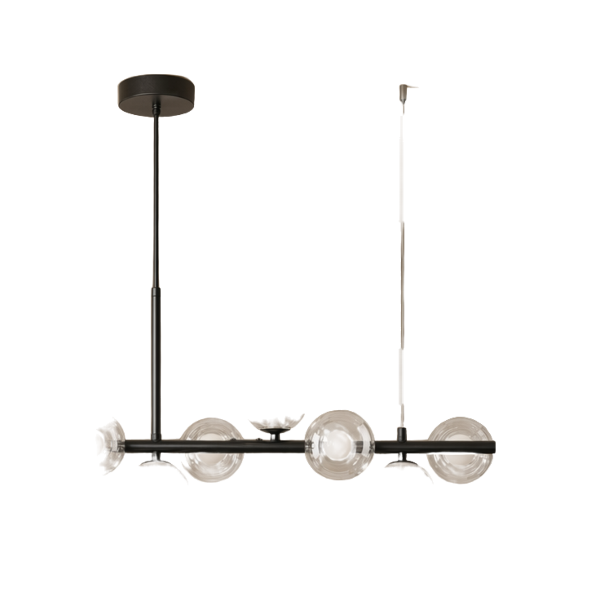 Solvienne Glass Globe Cluster Chandelier on white background