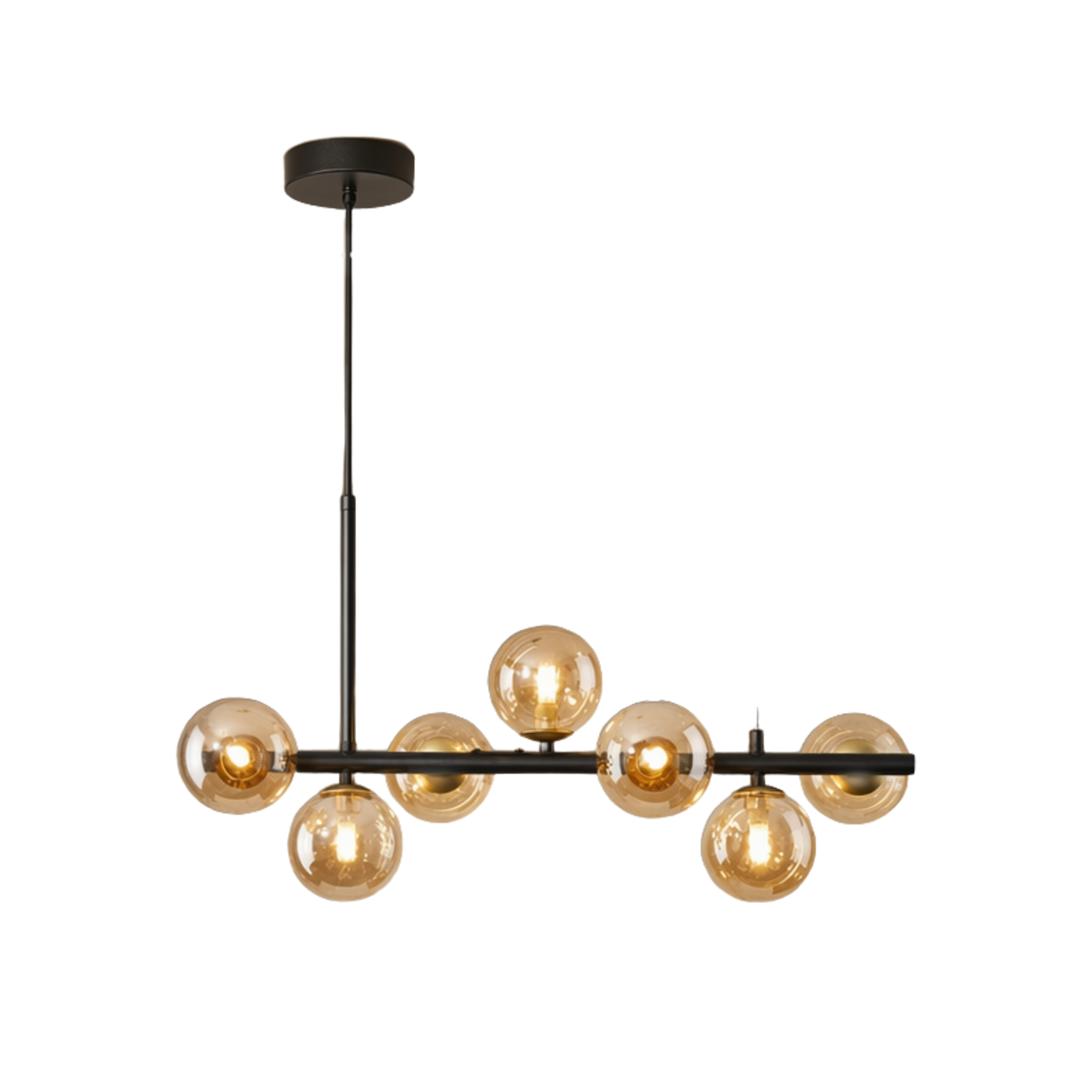 Solvienne Glass Globe Cluster Chandelier on white background