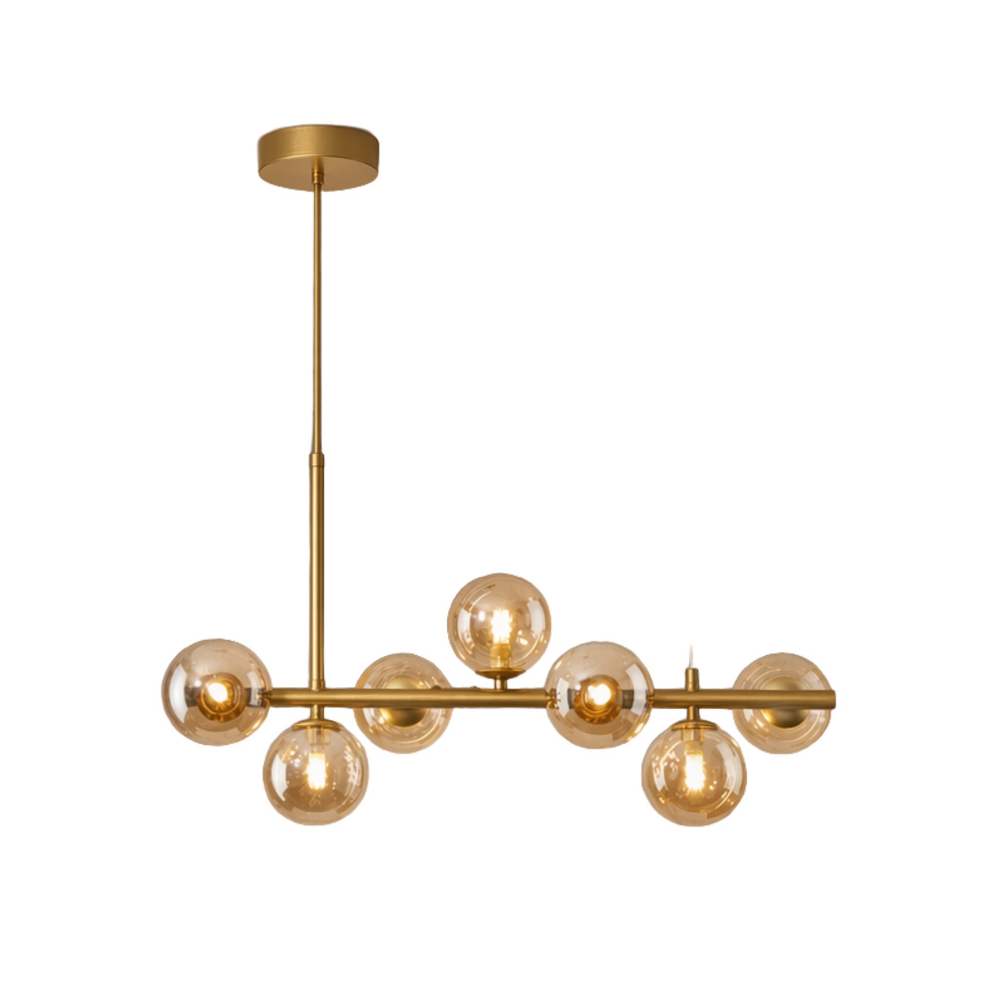 Solvienne Glass Globe Cluster Chandelier on white background
