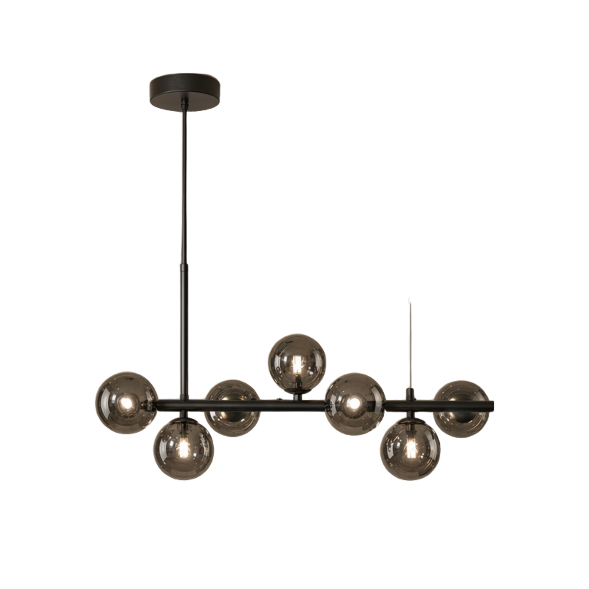 Solvienne Glass Globe Cluster Chandelier on white background